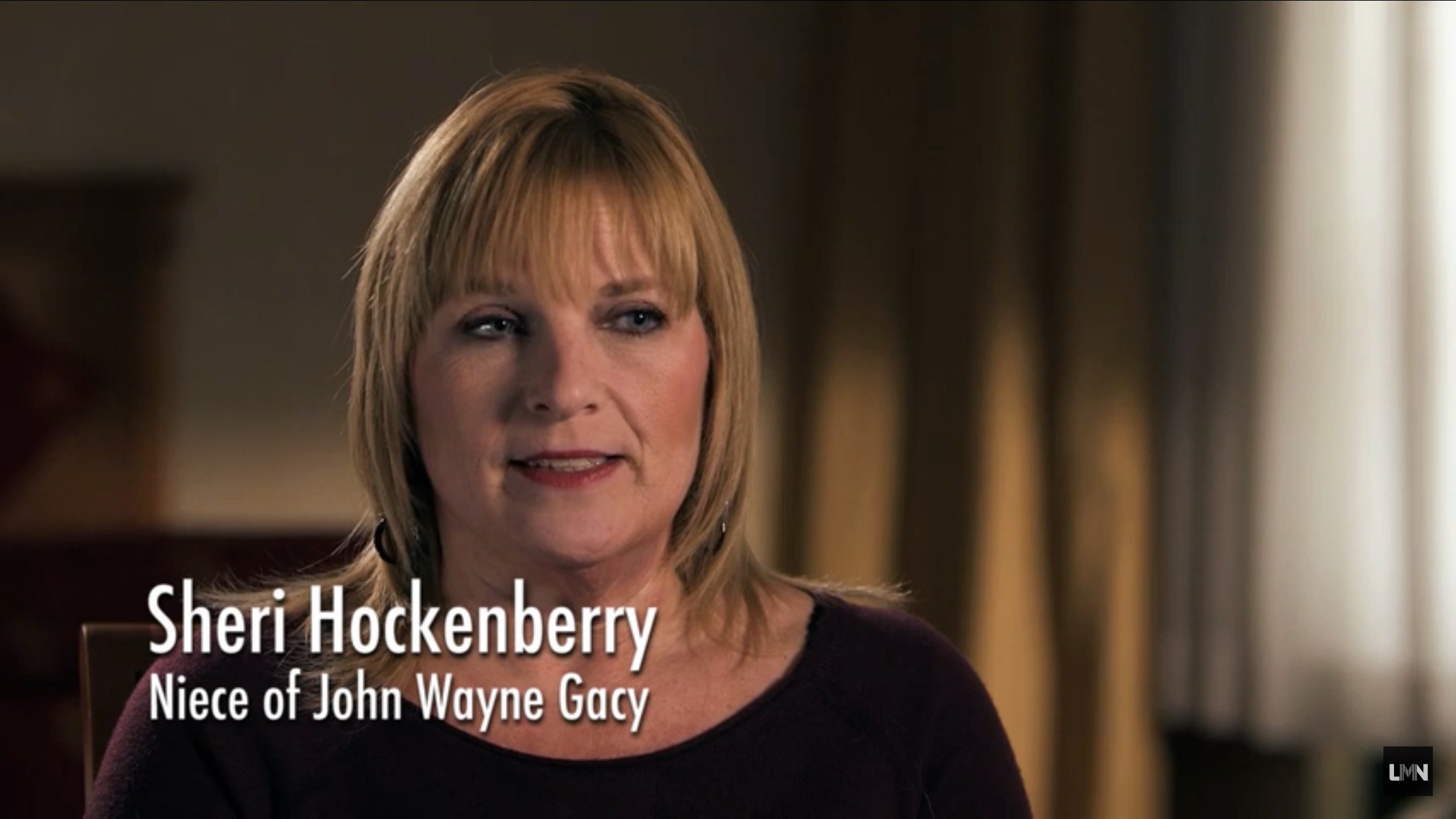 Sheri Hockenberry, John Wayne Gacy's niece, during an interview in 2015 | Source: YouTube/ LMN