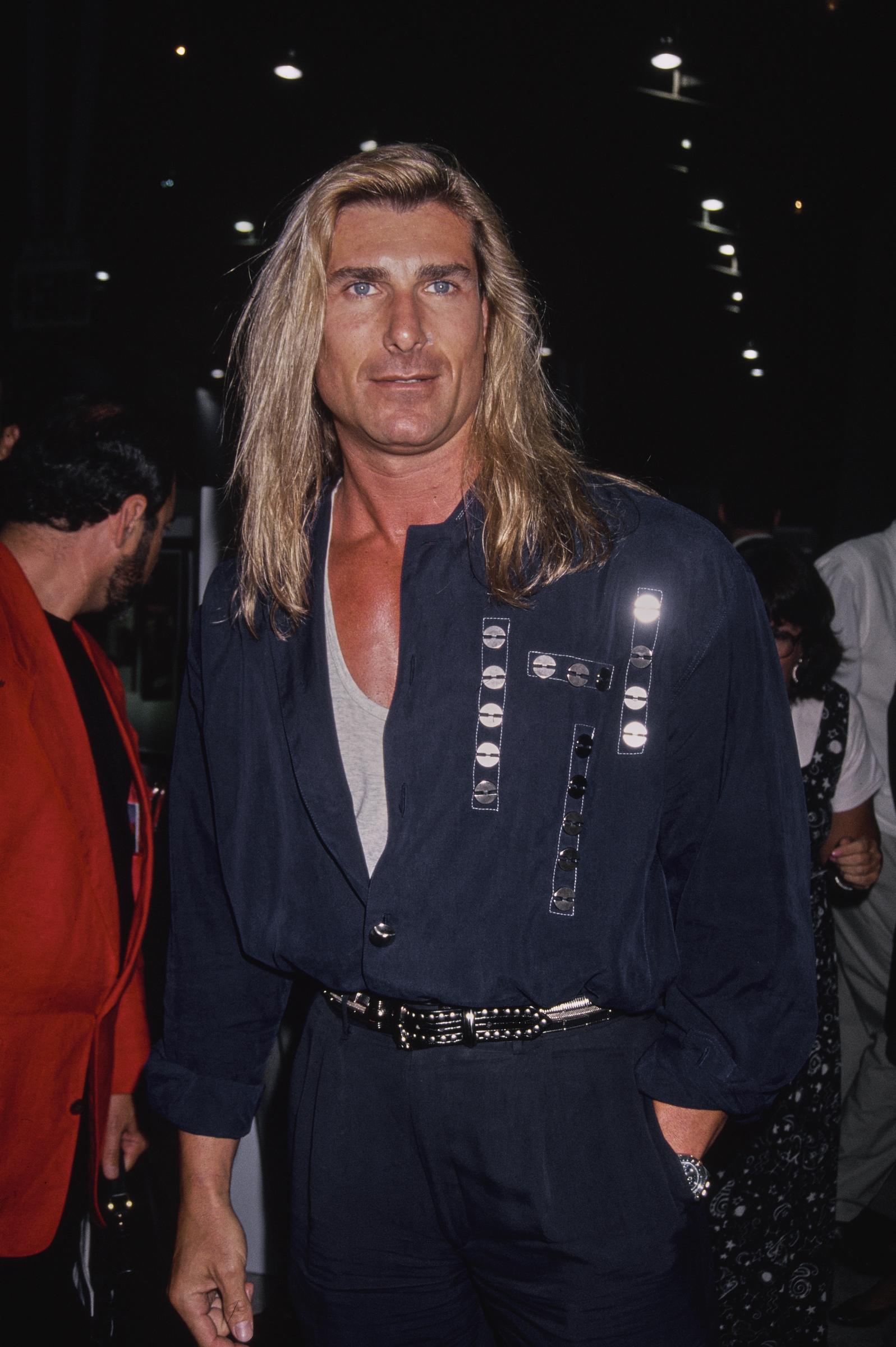 He became more than a heartthrob and built an incredible career that most models would envy. In this photo, he attended the "Pauly Does Dallas" premiere after-party at The Comedy Store on August 26, 1992, in Los Angeles, California. | Source: Getty Images