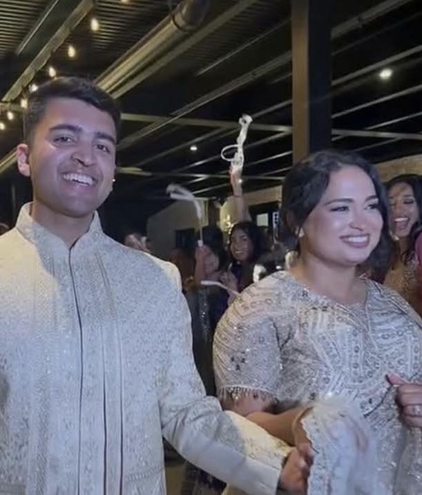 Dave and Jesni Fiji is seen on their wedding day in a post dated June 1, 2026 | Source: Facebook/scottfein