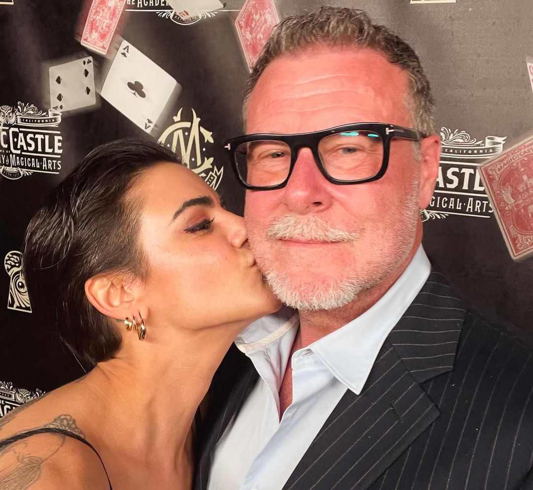 Lily Calo kisses Dean McDermott at an event, from an Instagram post dated May 16, 2024 | Source: Instagram/imdeanmcdermott/