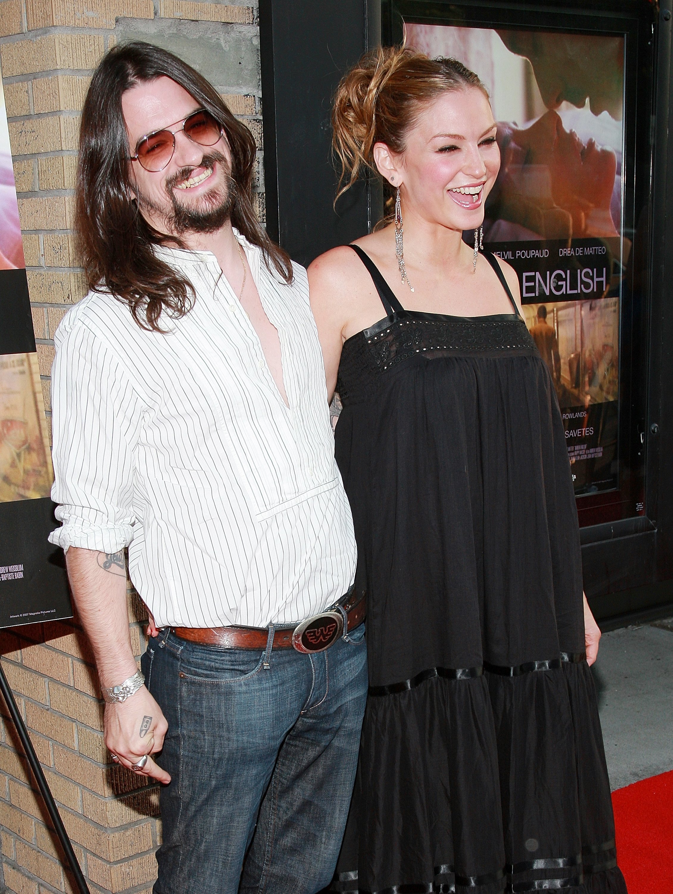 Drea de Matteo and boyfriend, singer Shooter Jennings attend the premiere of "Broken English" at the Landmark Sunshine Cinema June 18, 2007, in New York City. | Source: Getty Images.