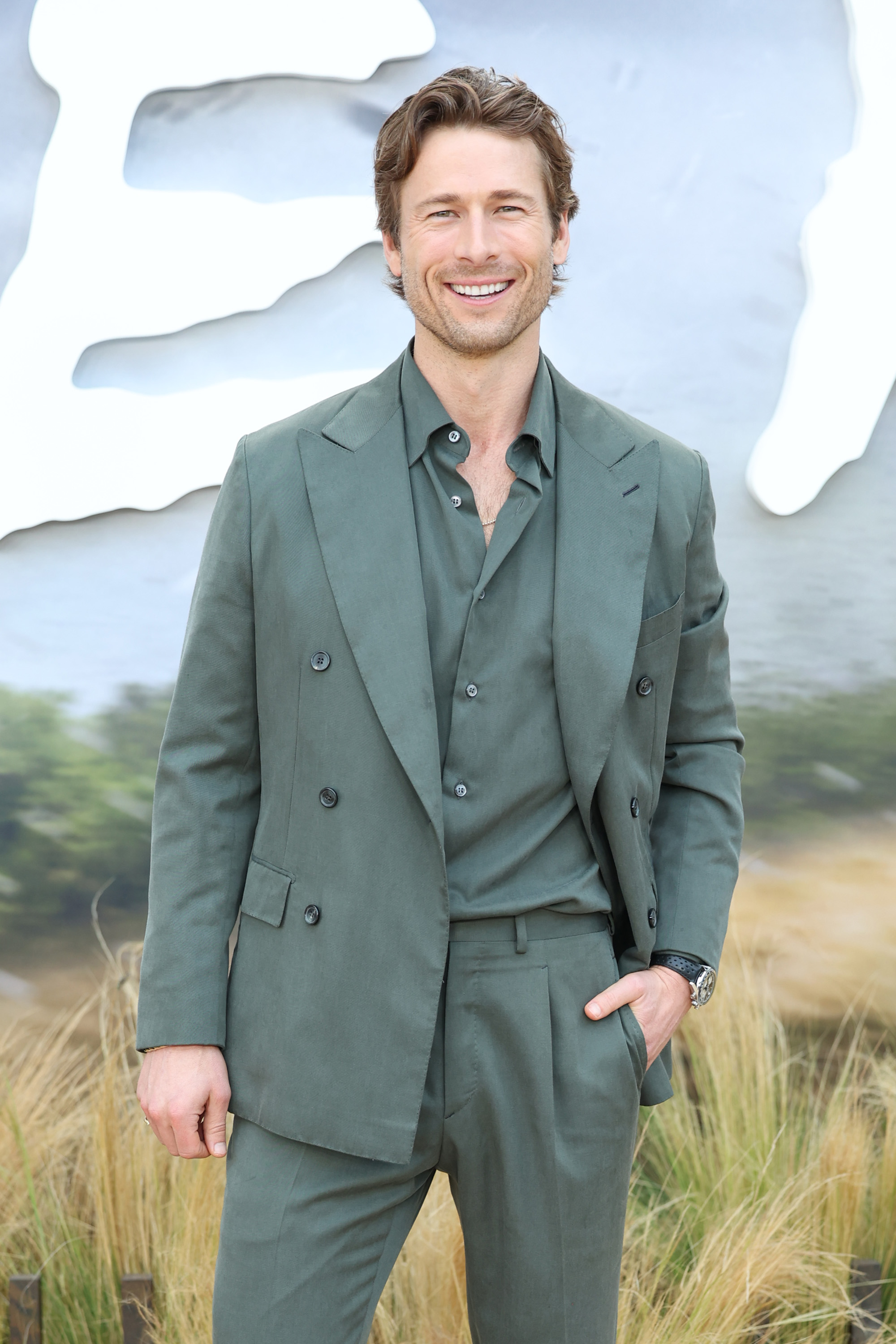 Glen Powell attends the premiere of Universal Pictures' "Twisters" in Los Angeles, California, on July 11, 2024 | Source: Getty Images