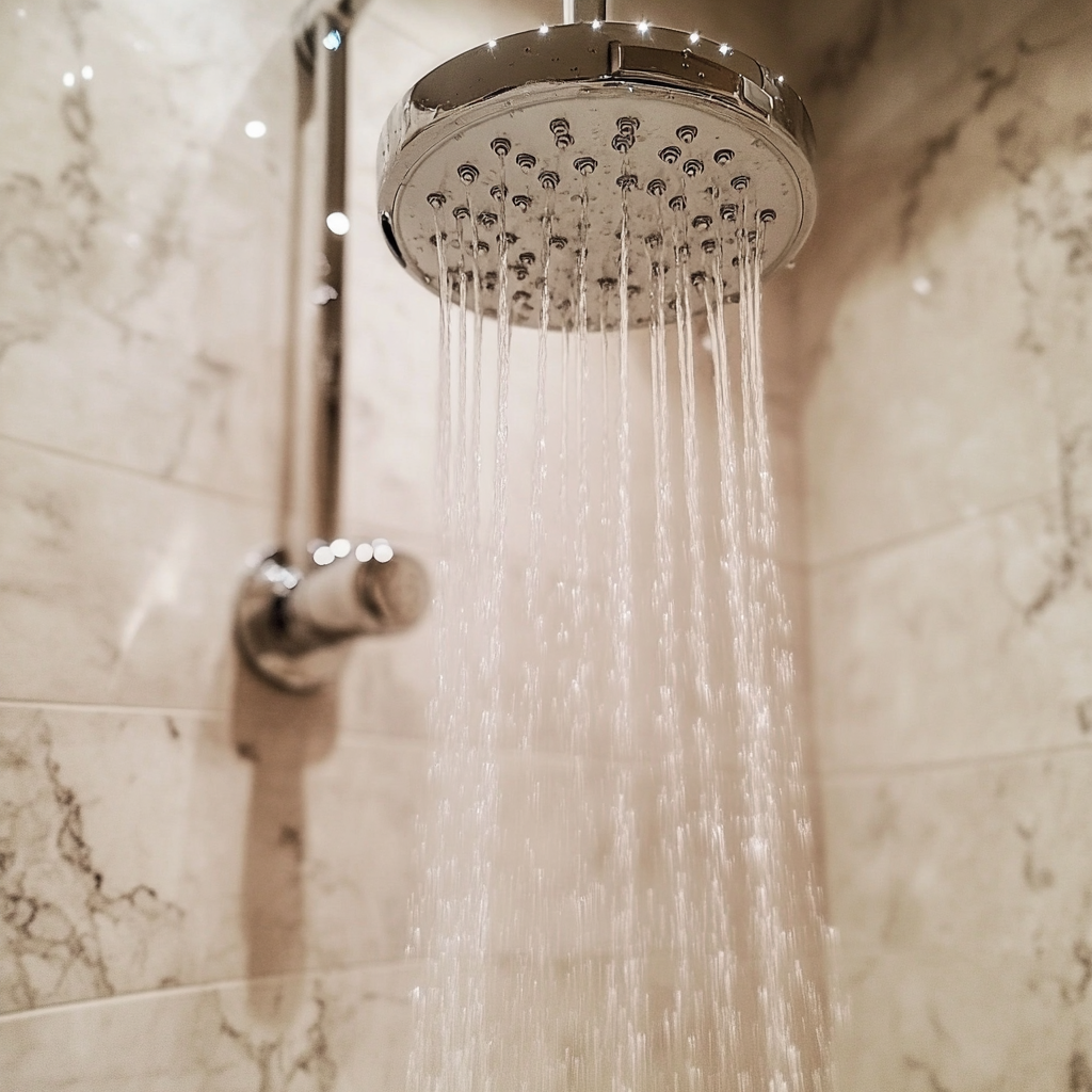 Water running in a shower | Source: Midjourney