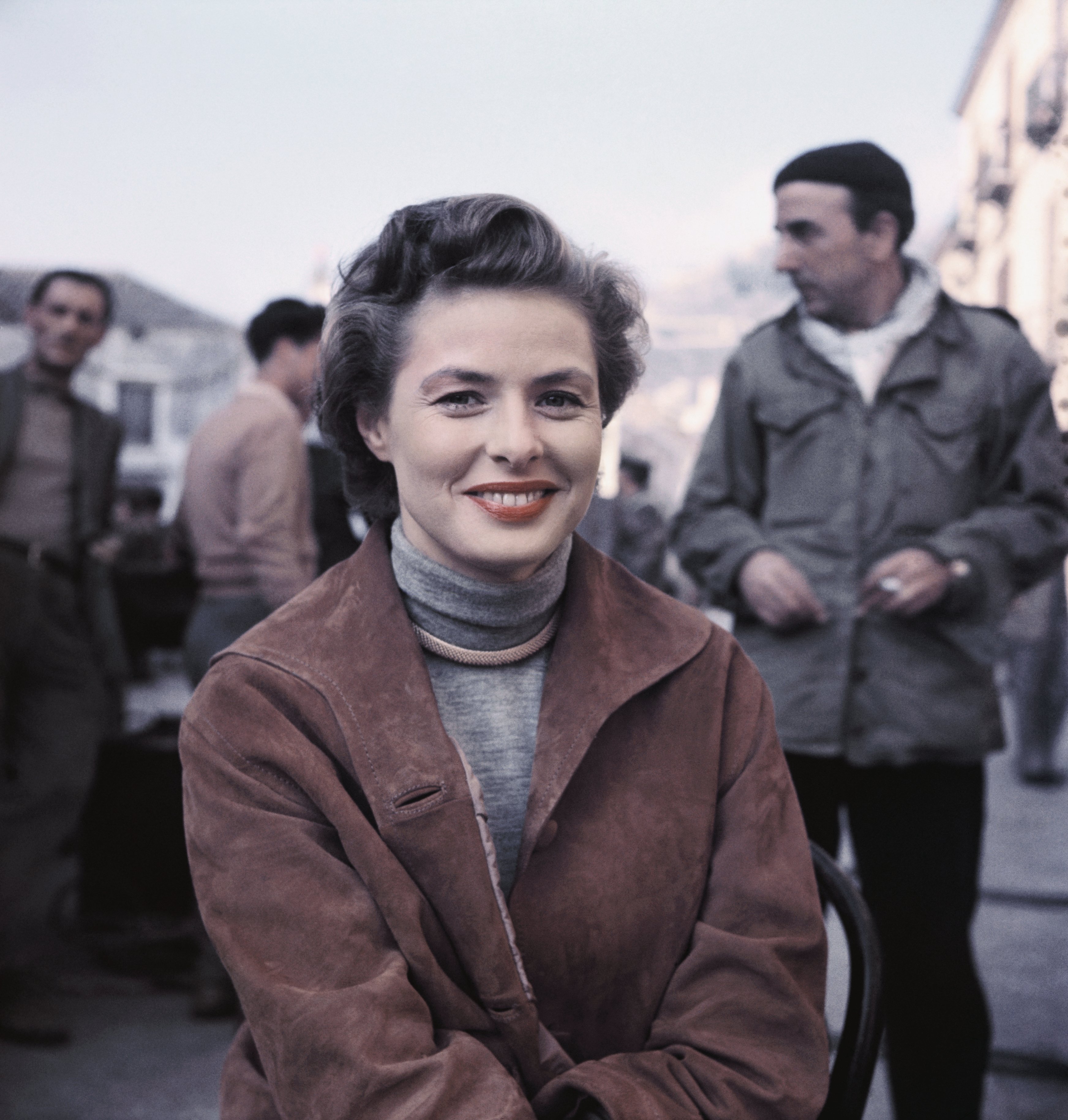 Actress Ingrid Bergman on the set on "Journey to Italy" directed by her husband Roberto Rossellini in Naples Italy in 1954 | Source: Getty Images