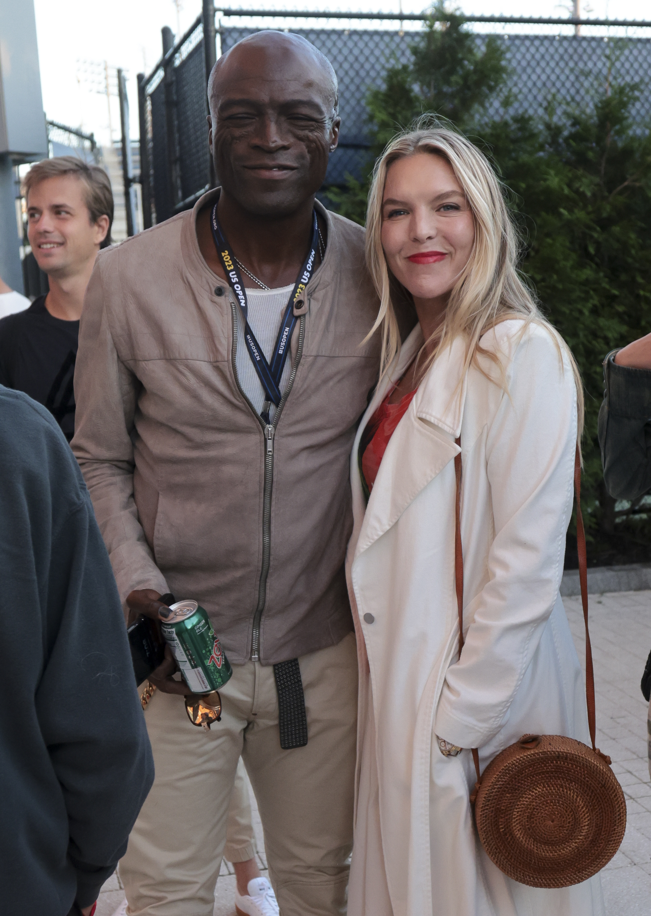 Seal and Laura Strayer at the 2023 US Open at Arthur Ashe Stadium at the USTA Billie Jean King National Tennis Center on September 1, 2023 in New York City