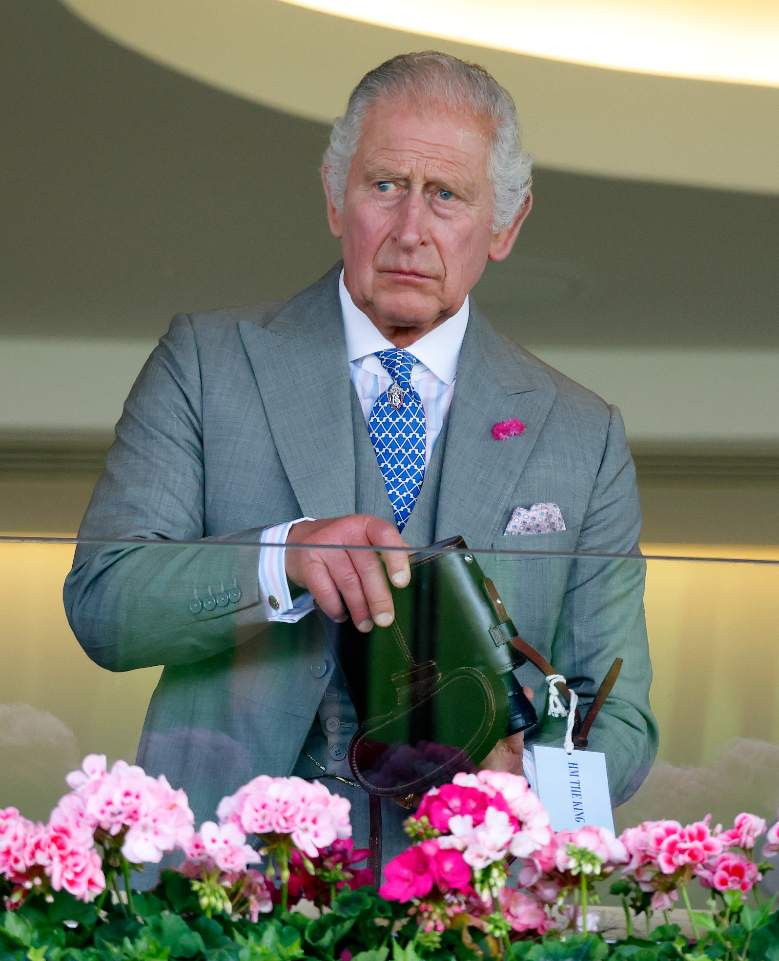 King Charles III prepares to watch his horse, Circle of Fire, race at Royal Ascot on June 21, 2023 | Source: Getty Images