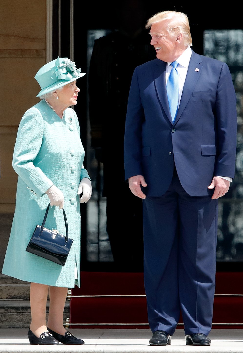 Queen Elizabeth II and US President Donald Trump during his state visit to the UK on June 3, 2019, in London, England. | Source: Getty Images.