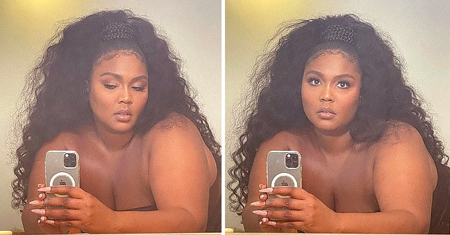 Selfie images of Lizzo from a throwback Instagram post on August 28, 2021 | Photo: Instagram/lizzobeeating