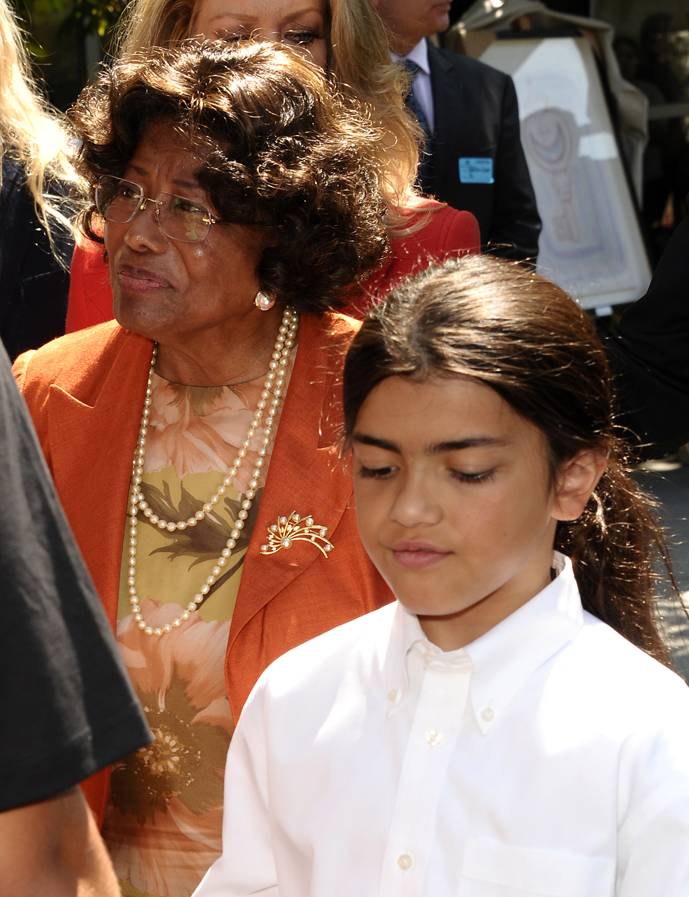 Katherine Jackson and Bigi Jackson at the Jackson Family donation event at Children's Hospital Los Angeles on August 8, 2011. | Source: Getty Images