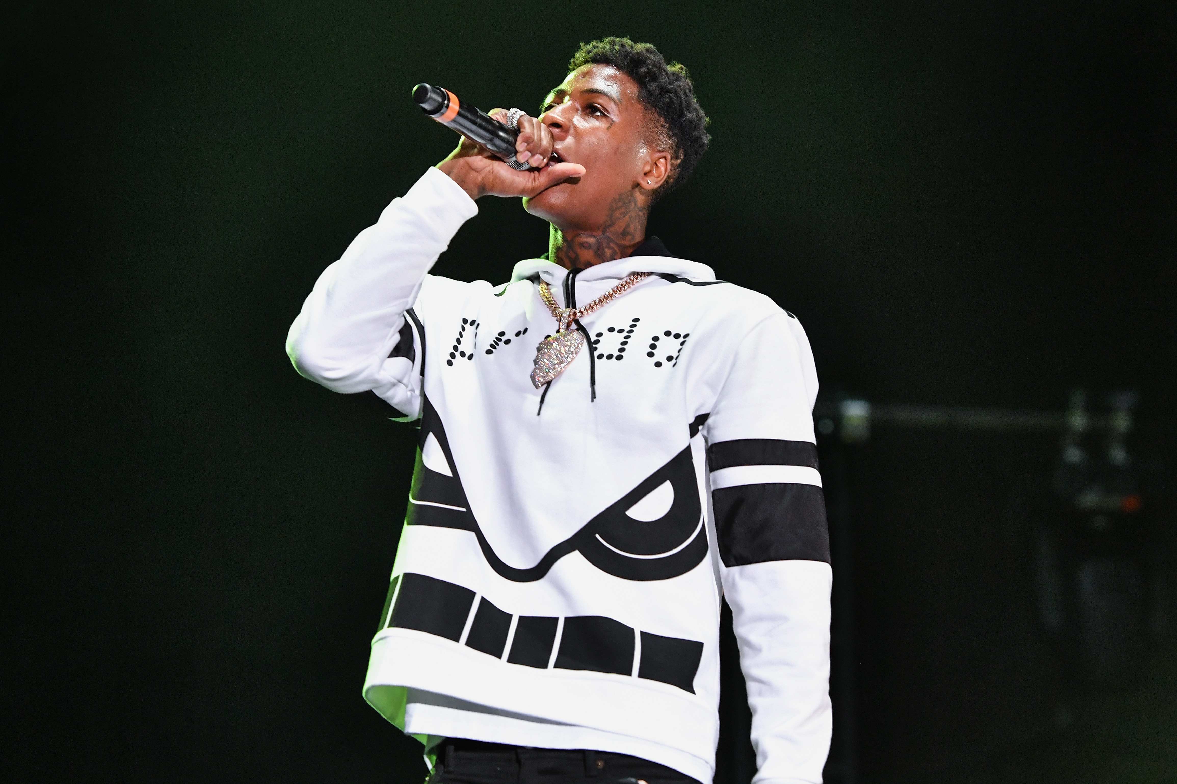 YoungBoy NeverBrokeAgain performs during Lil WeezyAna at Champions Square on August 25, 2018, in New Orleans, Louisiana. | Source: Getty Images