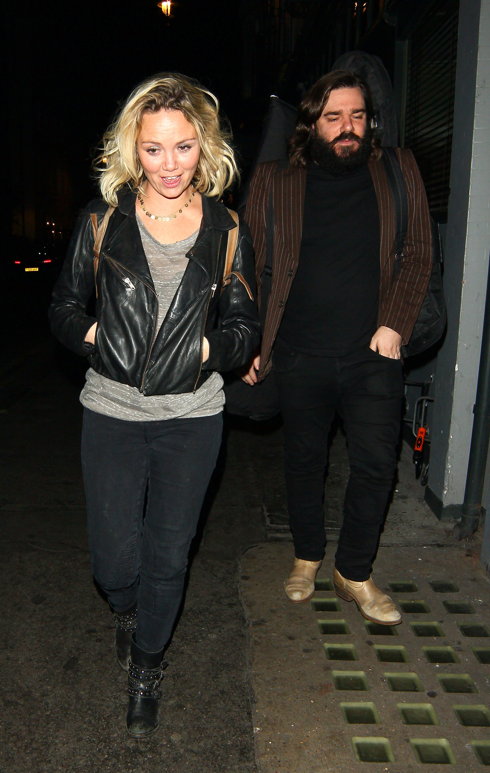 Charlie Brooks and Matt Berry leaving the Groucho club on November 23, 2011, in London, England. | Source: Getty Images