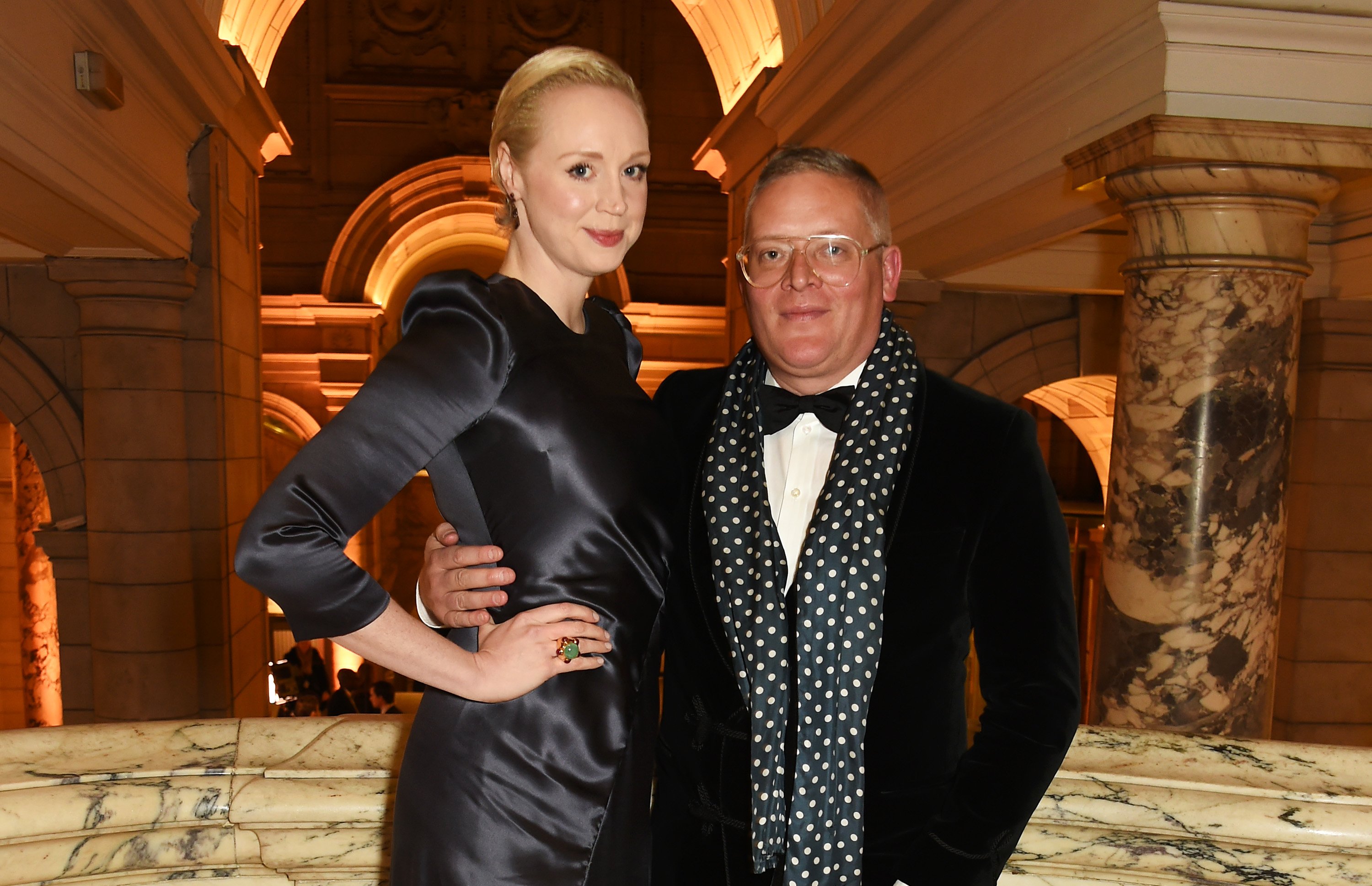 Gwendoline Christie and Giles Deacon at Letters Live performance in celebration of their Incredible Women of 2016, hosted by PORTER in London | Source: Getty Images