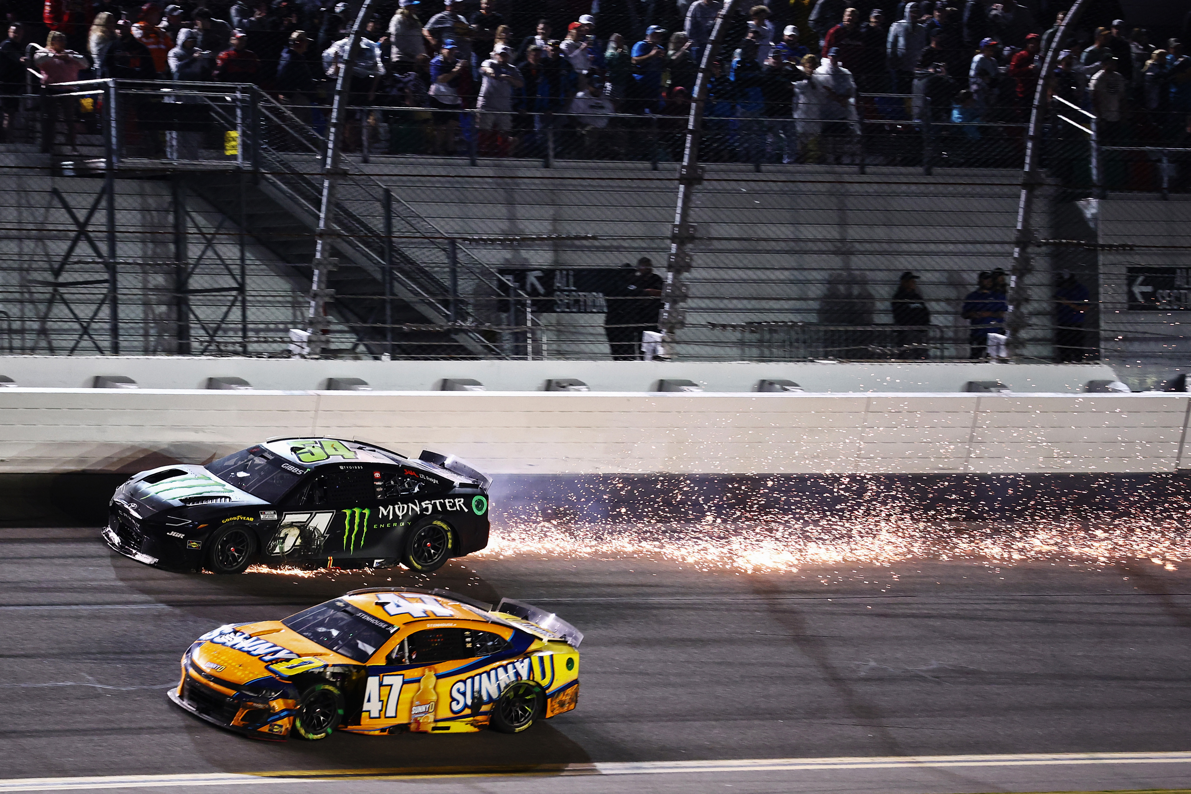 Drivers during the NASCAR Cup Series DAYTONA 500 on February 16, 2025, at Daytona International Speedway in Daytona Beach, Florida. | Source: Getty Images