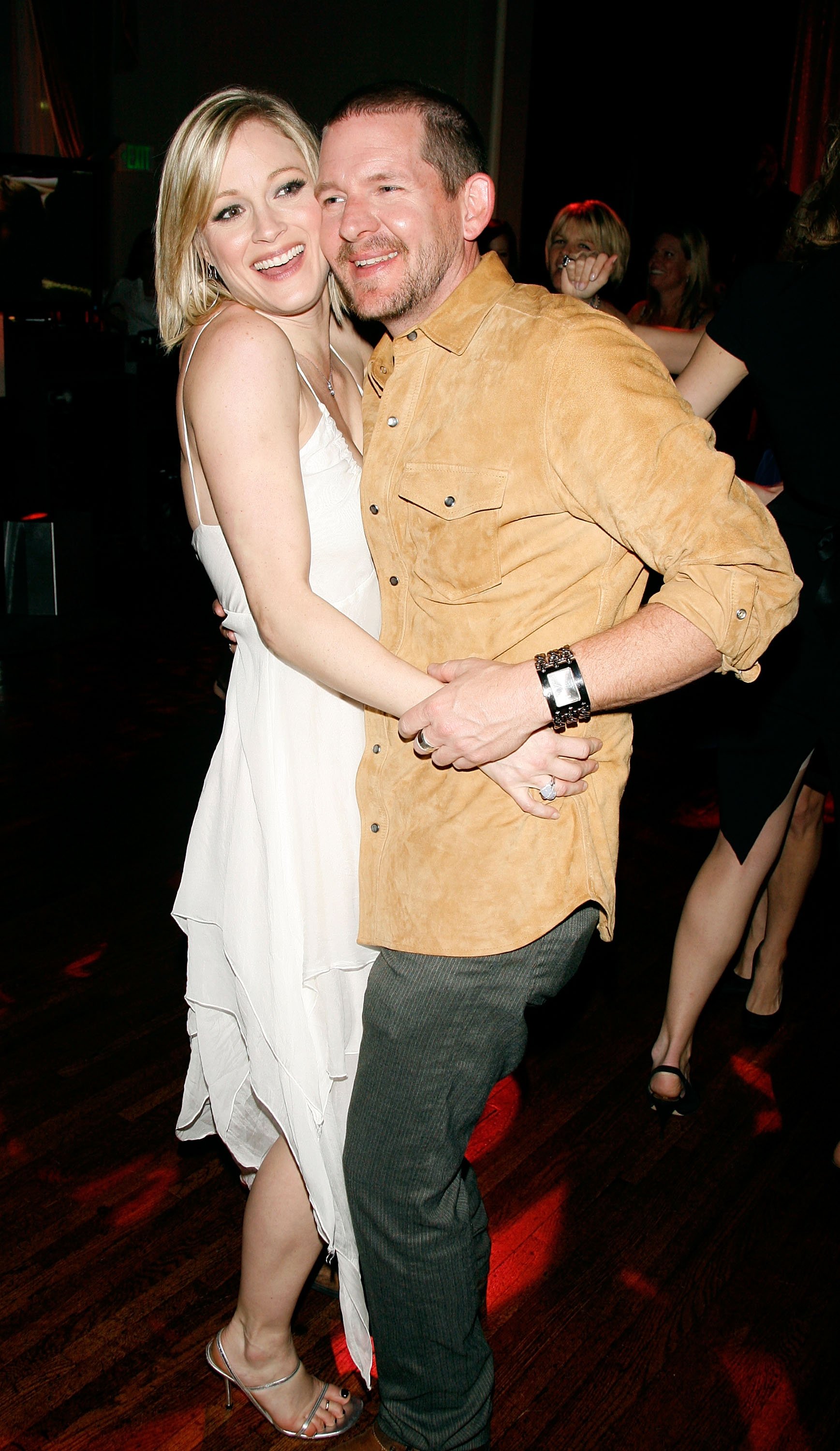 Teri Polo and musician Jamie Wollam attend the after party reception of FOX's "The Wedding Bells" held at The Wilshire Ebell Theatre on March 9, 2007, in Los Angeles, California. | Source: Getty Images.