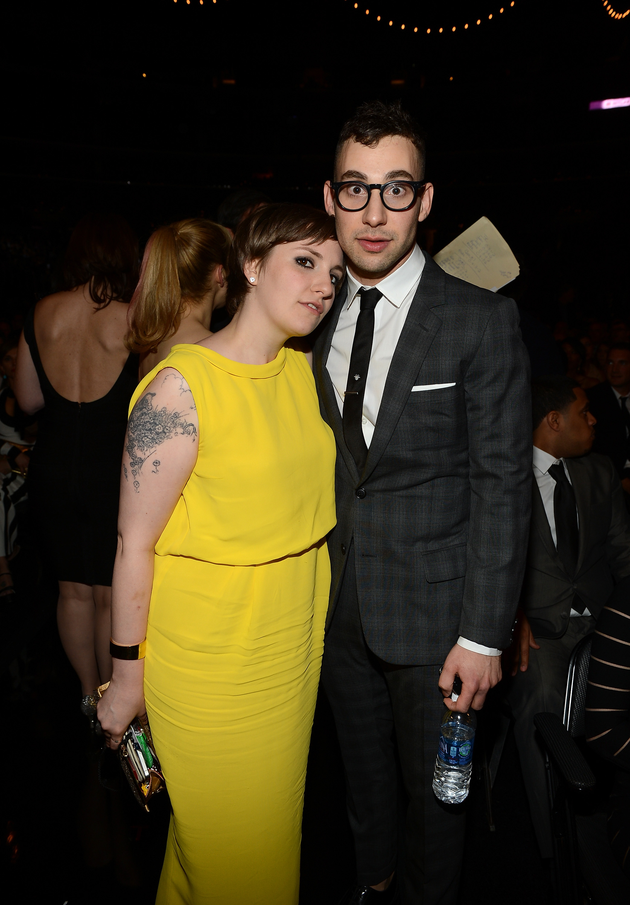 Lena Dunham and Jack Antonoff attend the 55th Annual GRAMMY Awards at STAPLES Center on February 10, 2013 in Los Angeles, California. | Source: Getty Images