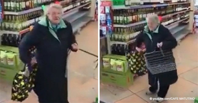 Granny listens to favorite song in supermarket and her reaction fascinated employees (video)