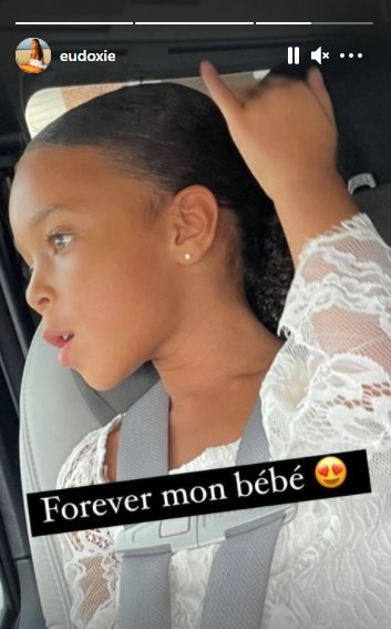 Ludacris' daughter, Cadence, posing for a picture inside a car | Photo: Instagram/eudoxie