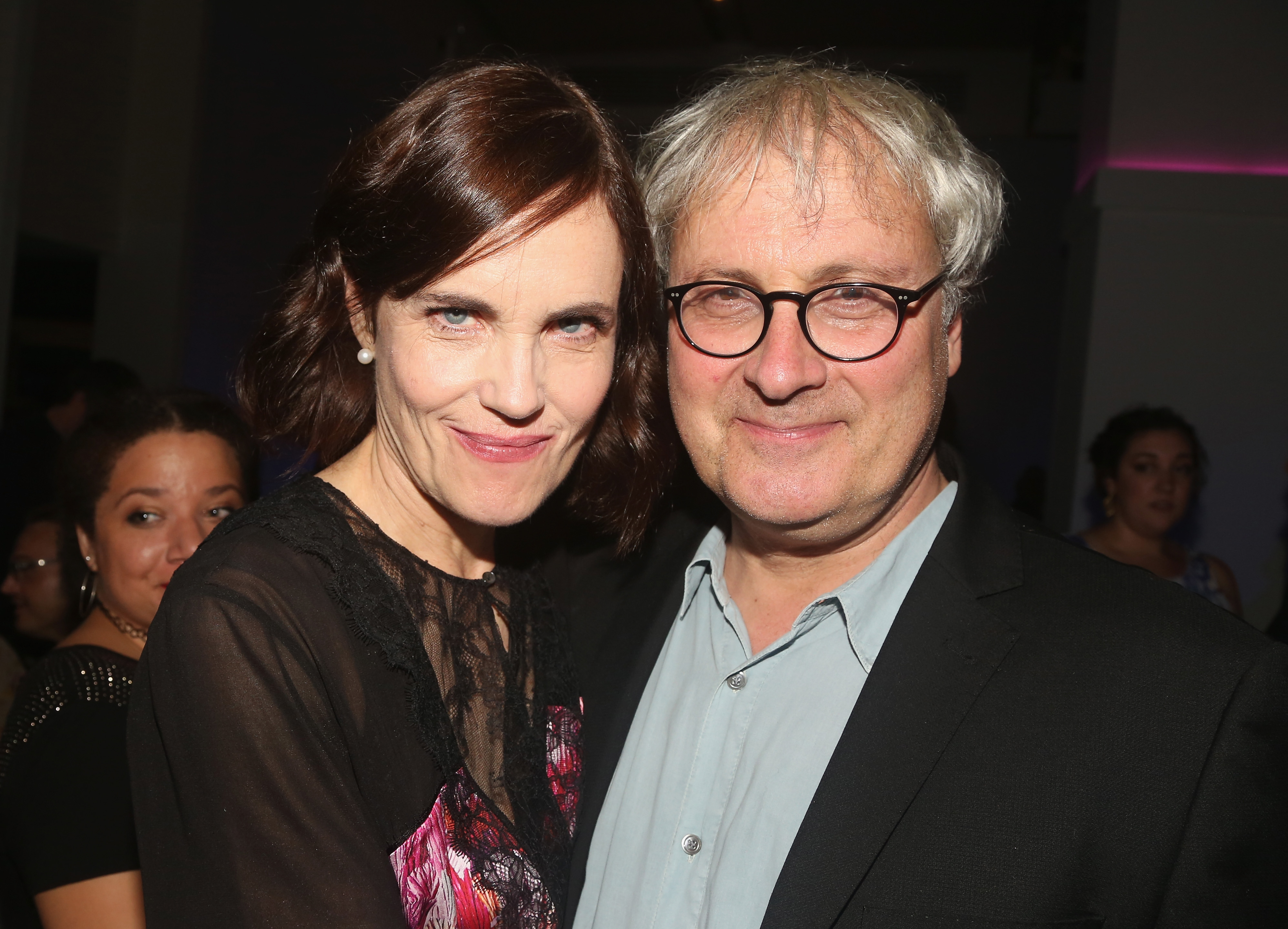 Elizabeth McGovern and Simon Curtis pose at the opening night after party for "Time and The Conways" on Broadway at ESpace on October 10, 2017, in New York City | Source: Getty Images