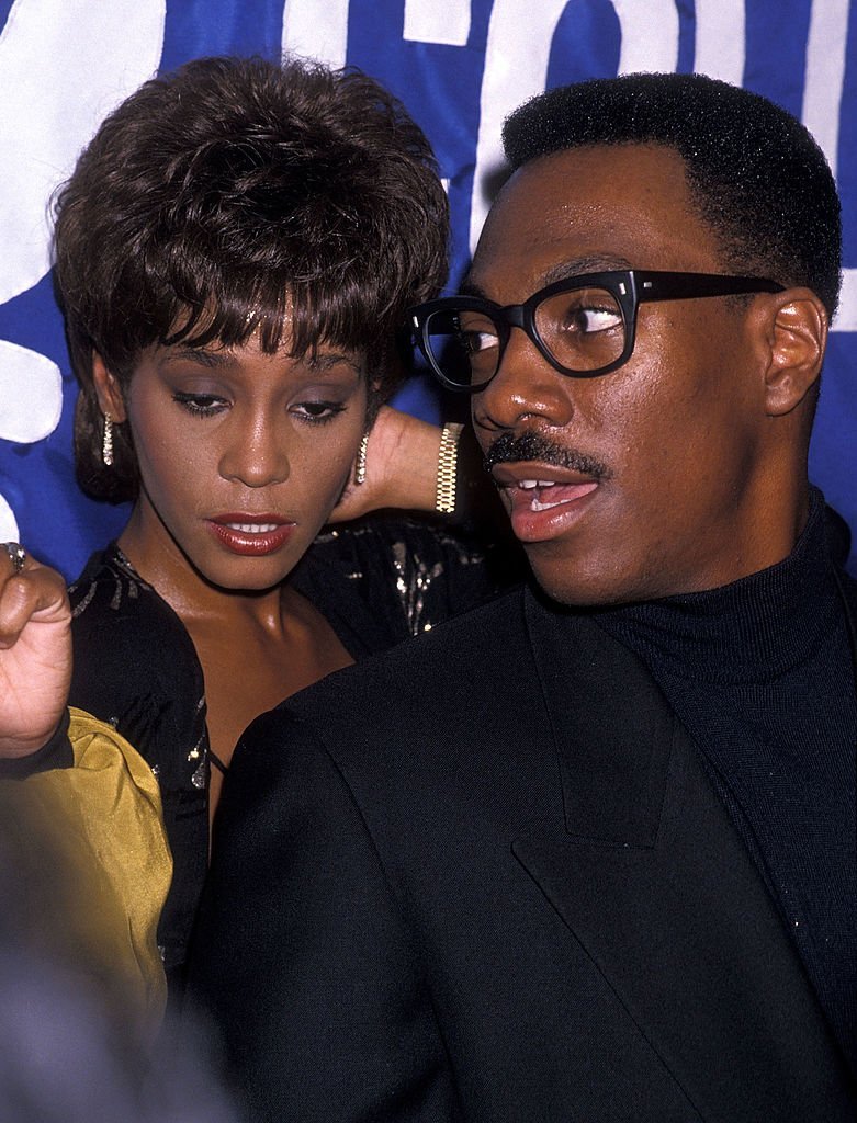 Singer Whitney Houston and comedian/actor Eddie Murphy attend the United Negro College Fund's 10th Annual "Lou Rawls Parade of Stars" Telethon Kick-Off Party  | Getty Images