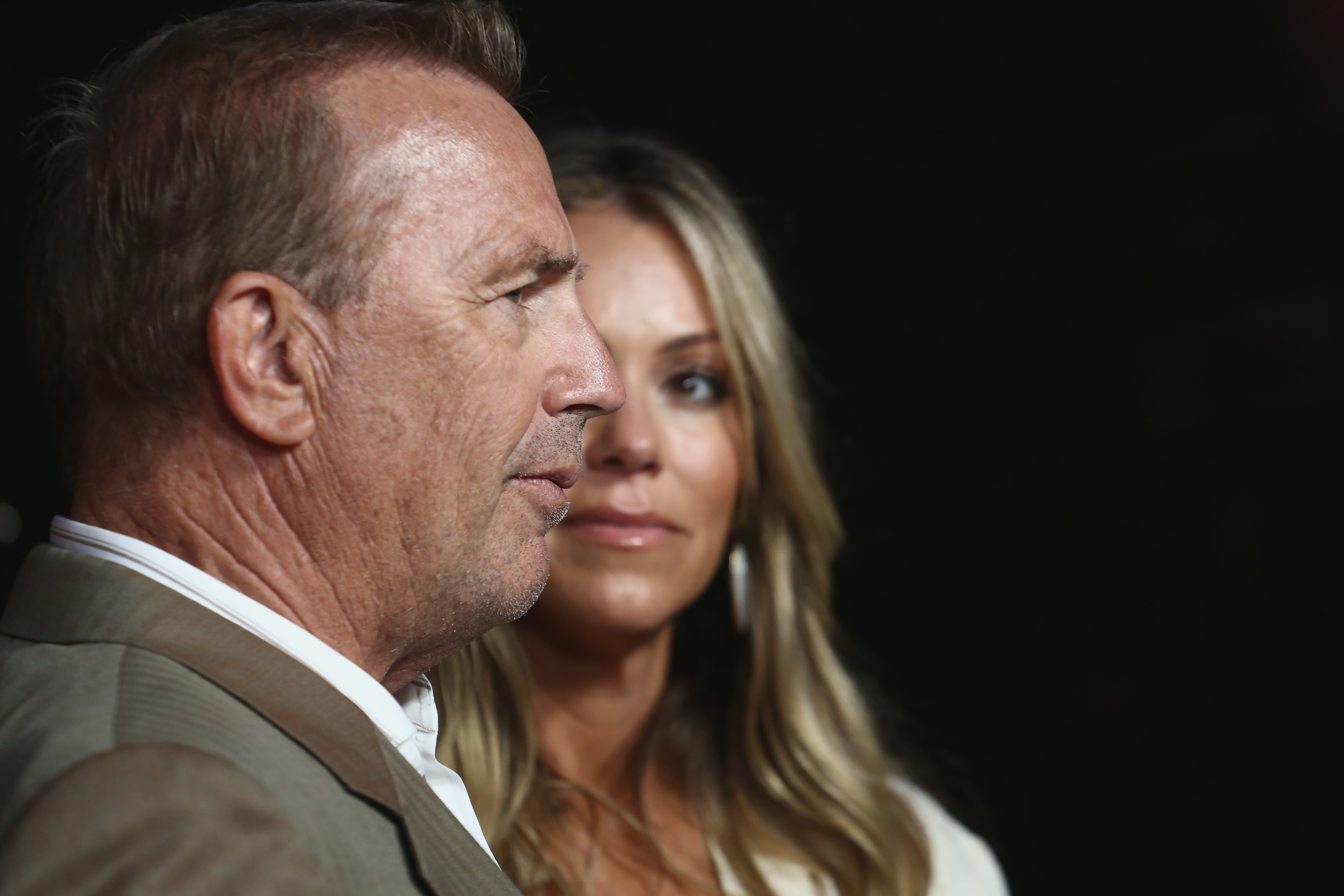 Kevin Costner and Christine Baumgartner at the premiere party for "Yellowstone" Season 2 on May 30, 2019, in Los Angeles, California | Source: Getty Images