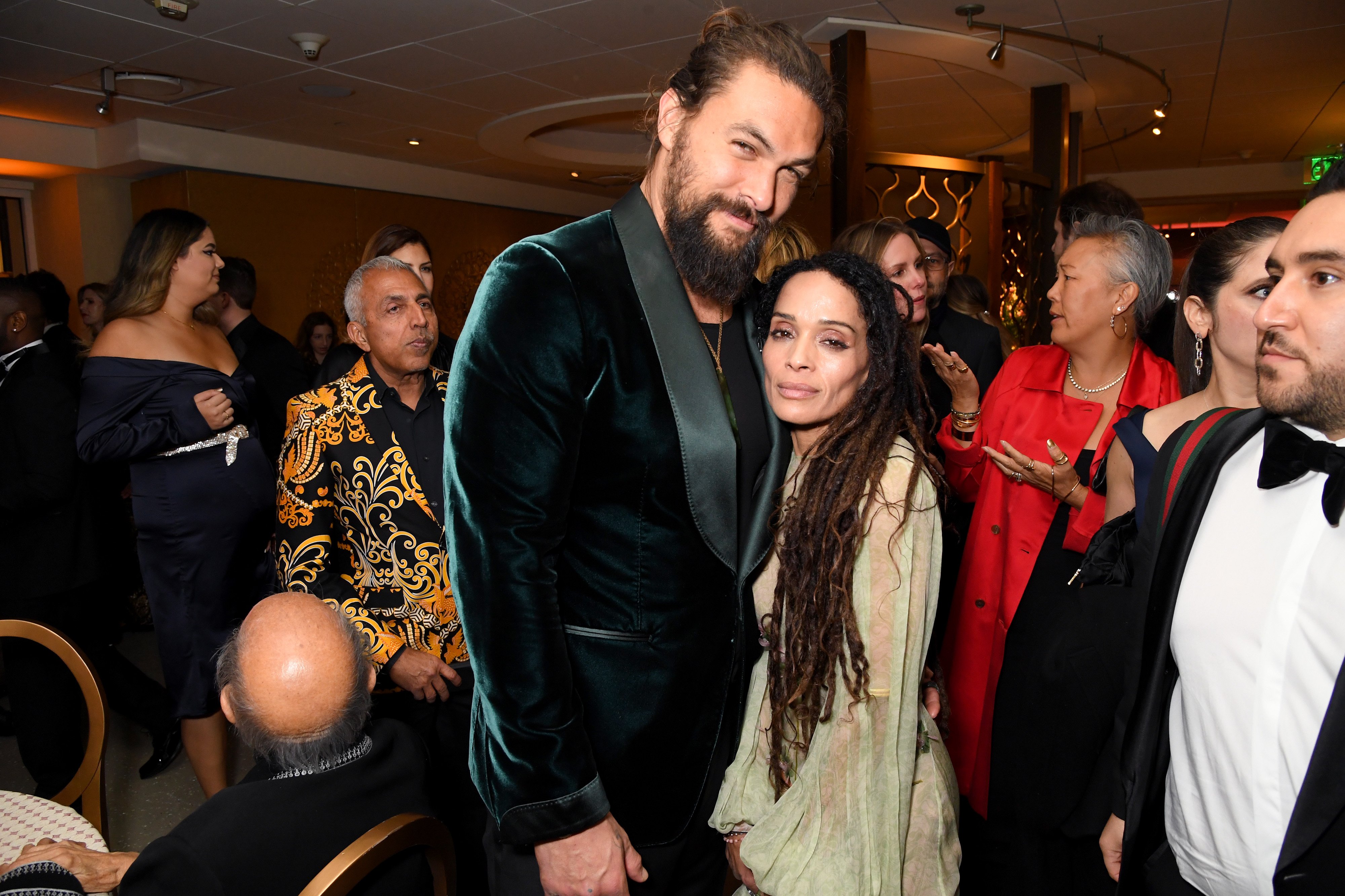 Jason Momoa and Lisa Bonet attend HBO's Official 2020 Golden Globe Awards After Party on January 05, 2020 in Los Angeles, California. | Source: Getty Images