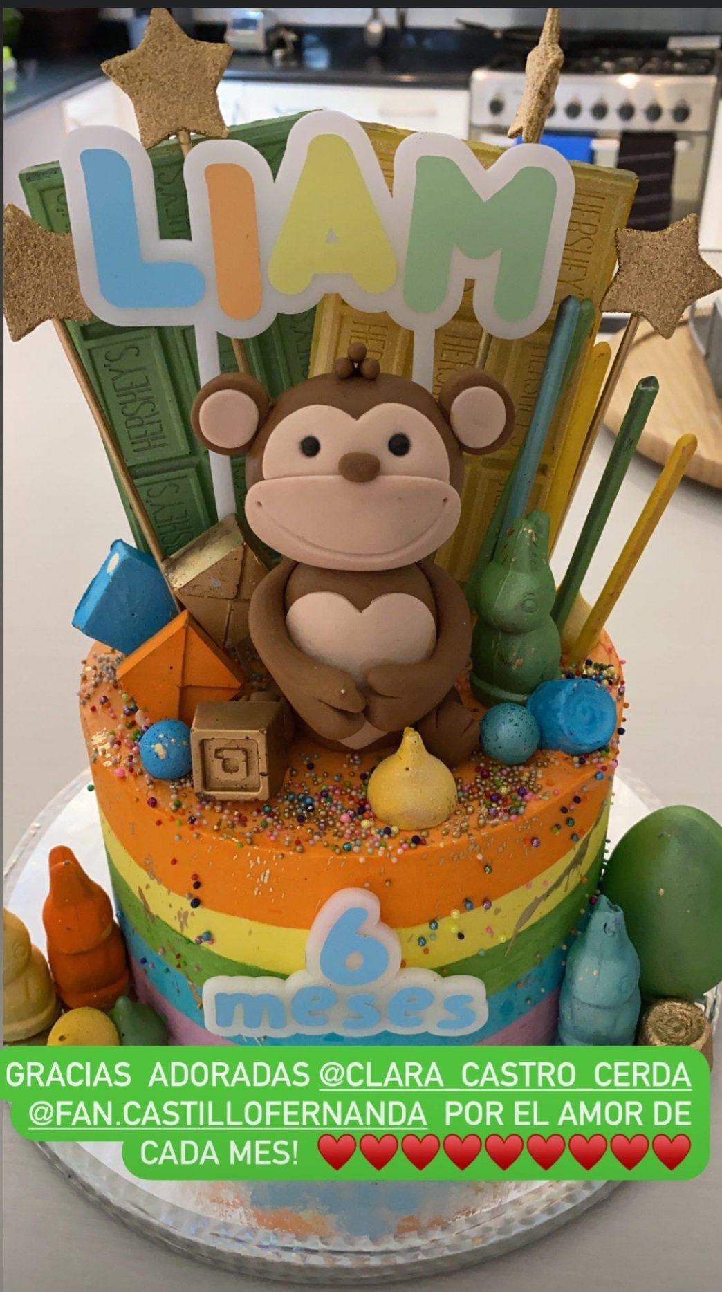 Pastel de cumplemes. | Foto: Captura de pantalla de Instagram/fernandacga