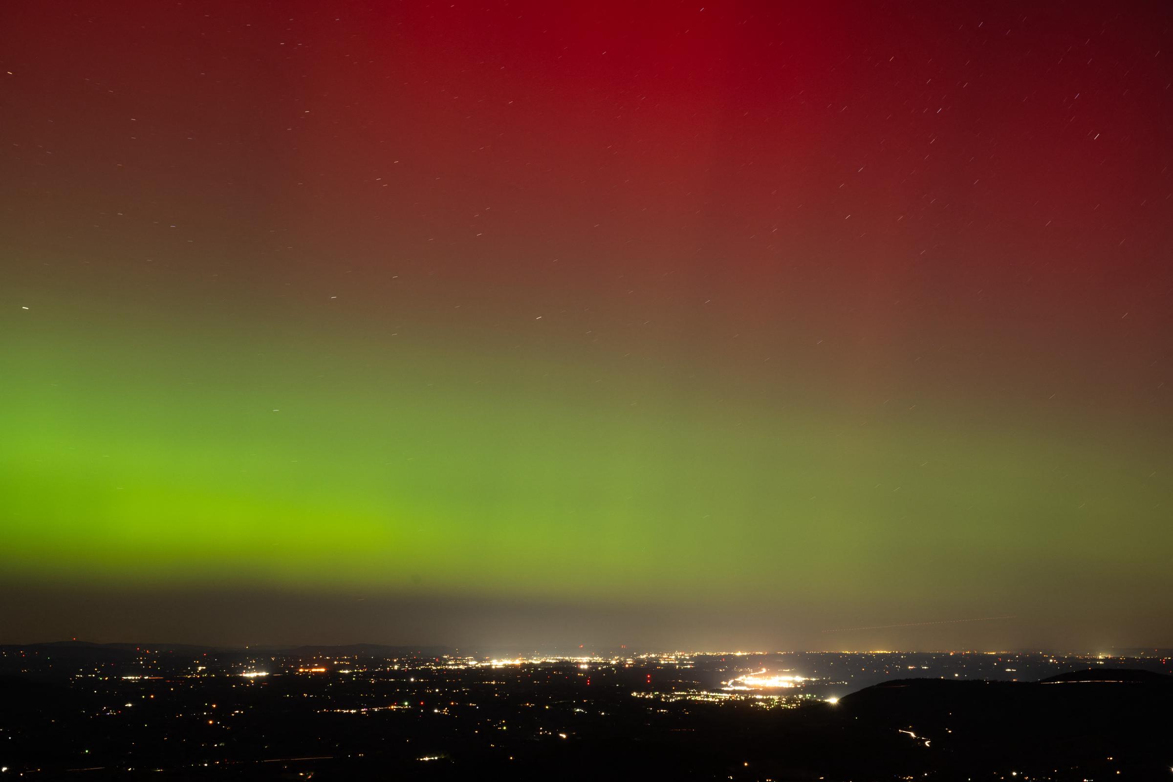 The Northern Lights in Rileyville, Virginia on October 10, 2024 | Source: Getty Images