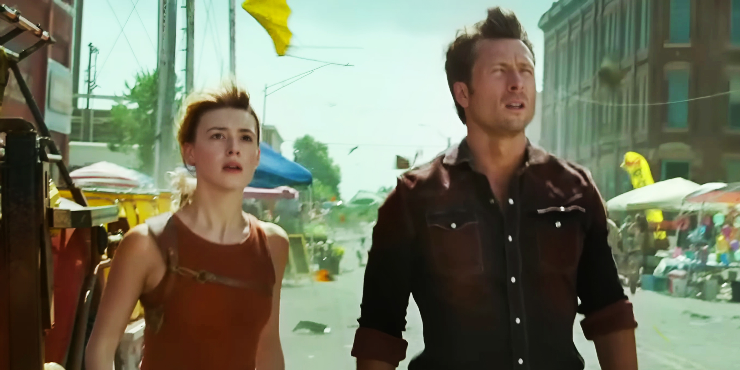 Glen Powell and Daisy Edgar-Jones in "Twisters" | Source: Youtube/UniversalPictures