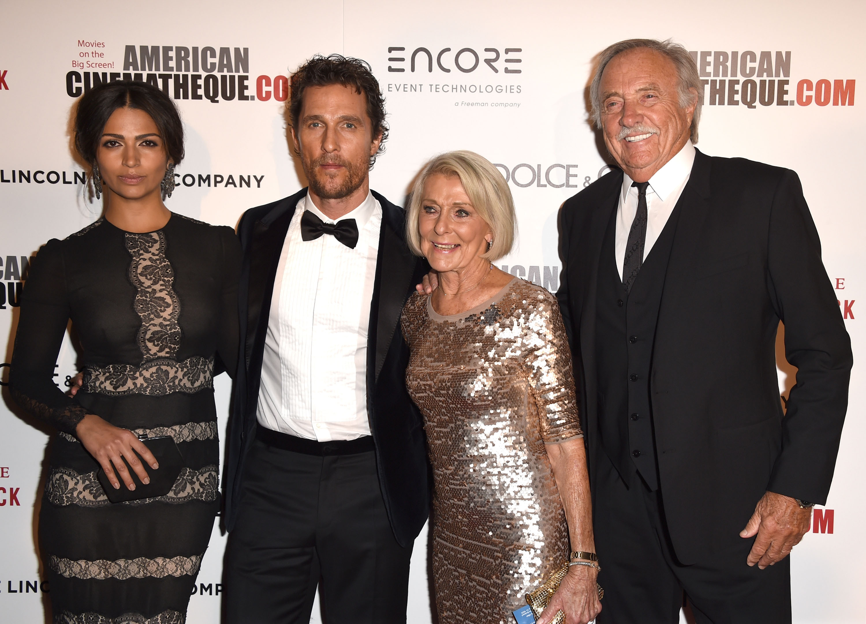 Camila Alves, Matthew McConaughey, Kay McCabeat, and James Donald McConaughey at the American Cinematheque 28th Annual Award Presentation to the actor on October 21, 2014, in Beverly Hills, California | Source: Getty Images