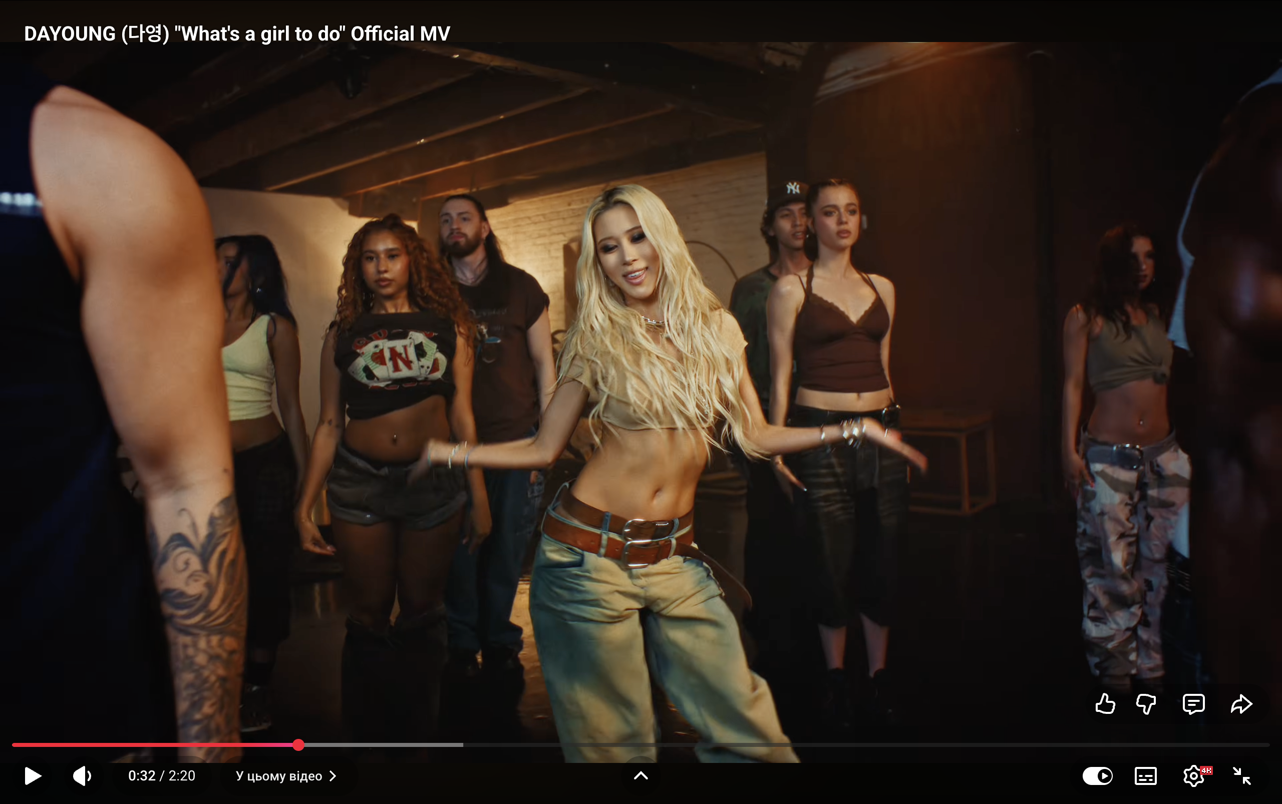 Shiloh Jolie and other performers in the music video for "What's a Girl to Do," | Source: YouTube/@DAYOUNG_official