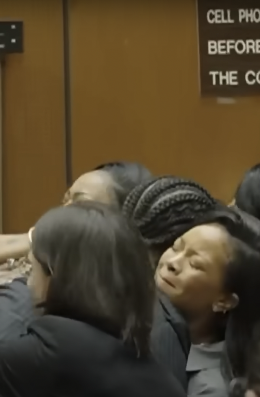 A$AP Rocky embraces Rihanna and family members in court on February 18, 2025, in Los Angeles, California. | Source: YouTube/EntertainmentTonight