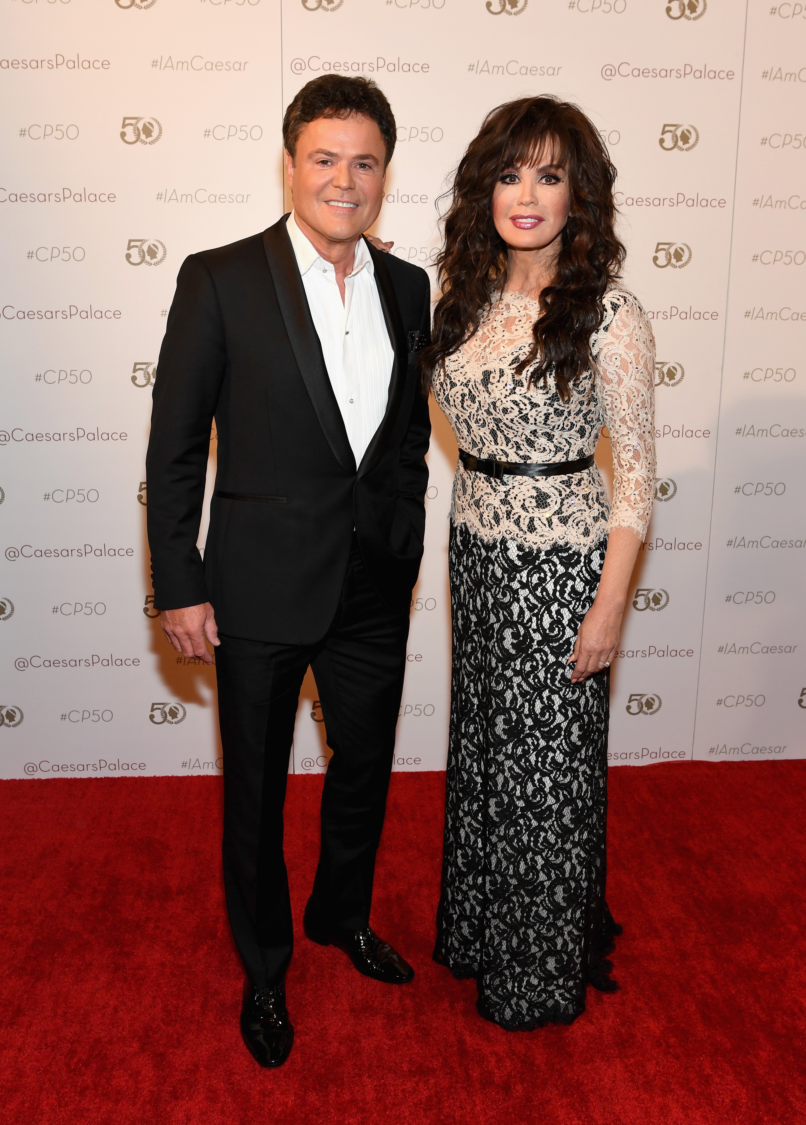Donny Osmond and Marie Osmond at Caesars Palace on August 6, 2016, in Las Vegas, Nevada. | Source: Getty Images.