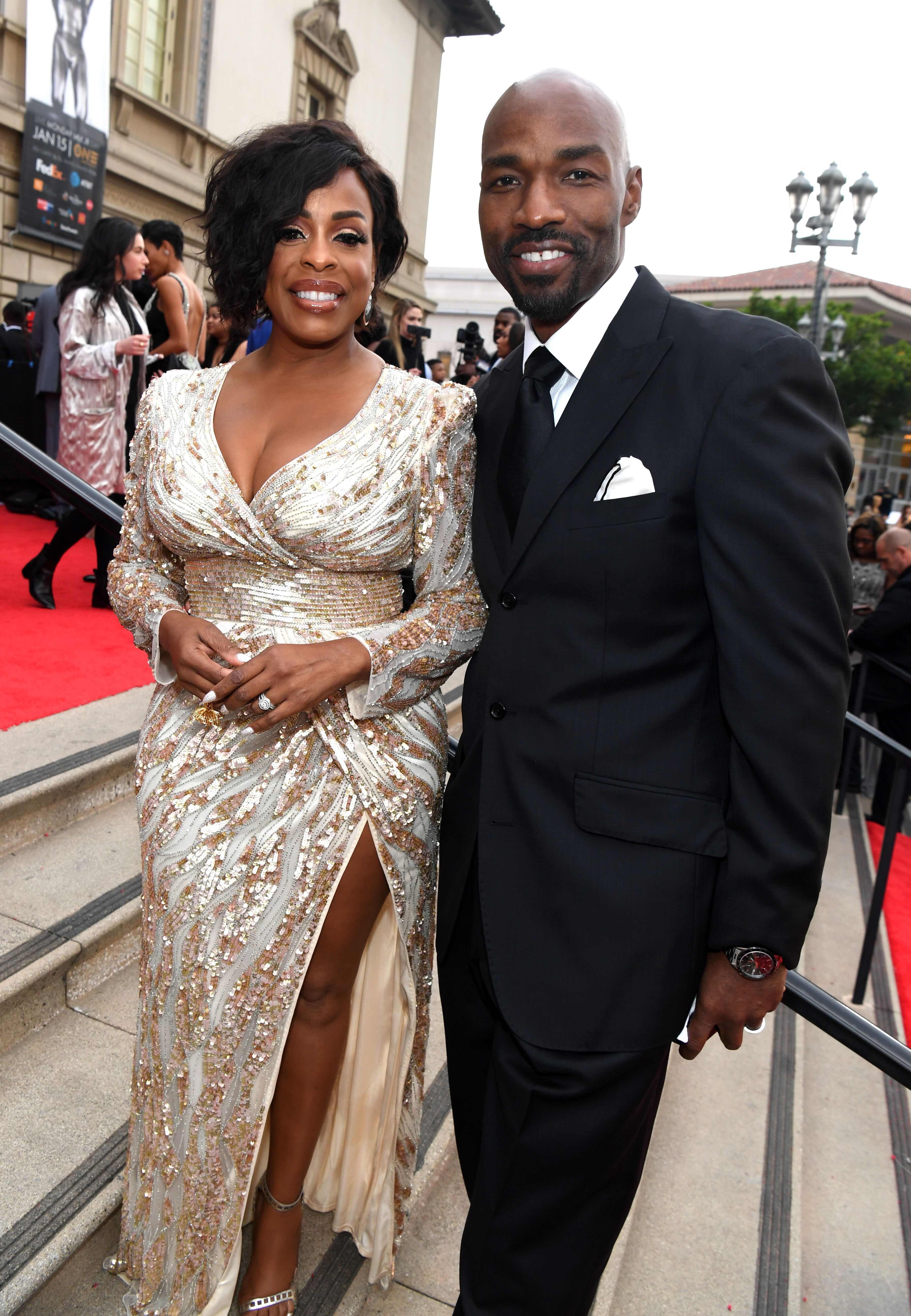Niecy Nash and Jay Tucker arrive at the 21st NAACP Theatre Awards in Los Angeles | Source: Getty Images