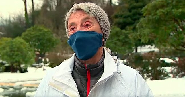 Fran Goldman, 90, walked 6 miles to her COVID-19 vaccine appointment this weekend, 2021, Seattle. | Photo: youtube.com/CBS News