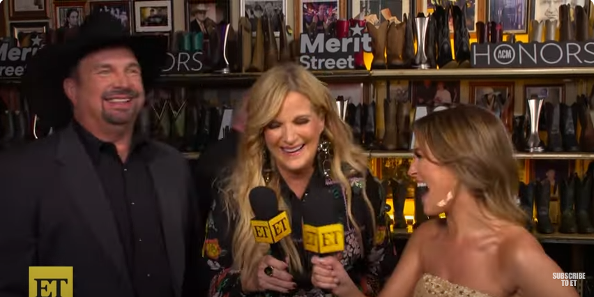 A screenshot Trisha Yearwood and Garth Brooks in an interview with Entertainment Tonight from a video posted on August 22, 2024 | Source: YouTube/@EntertainmentTonight