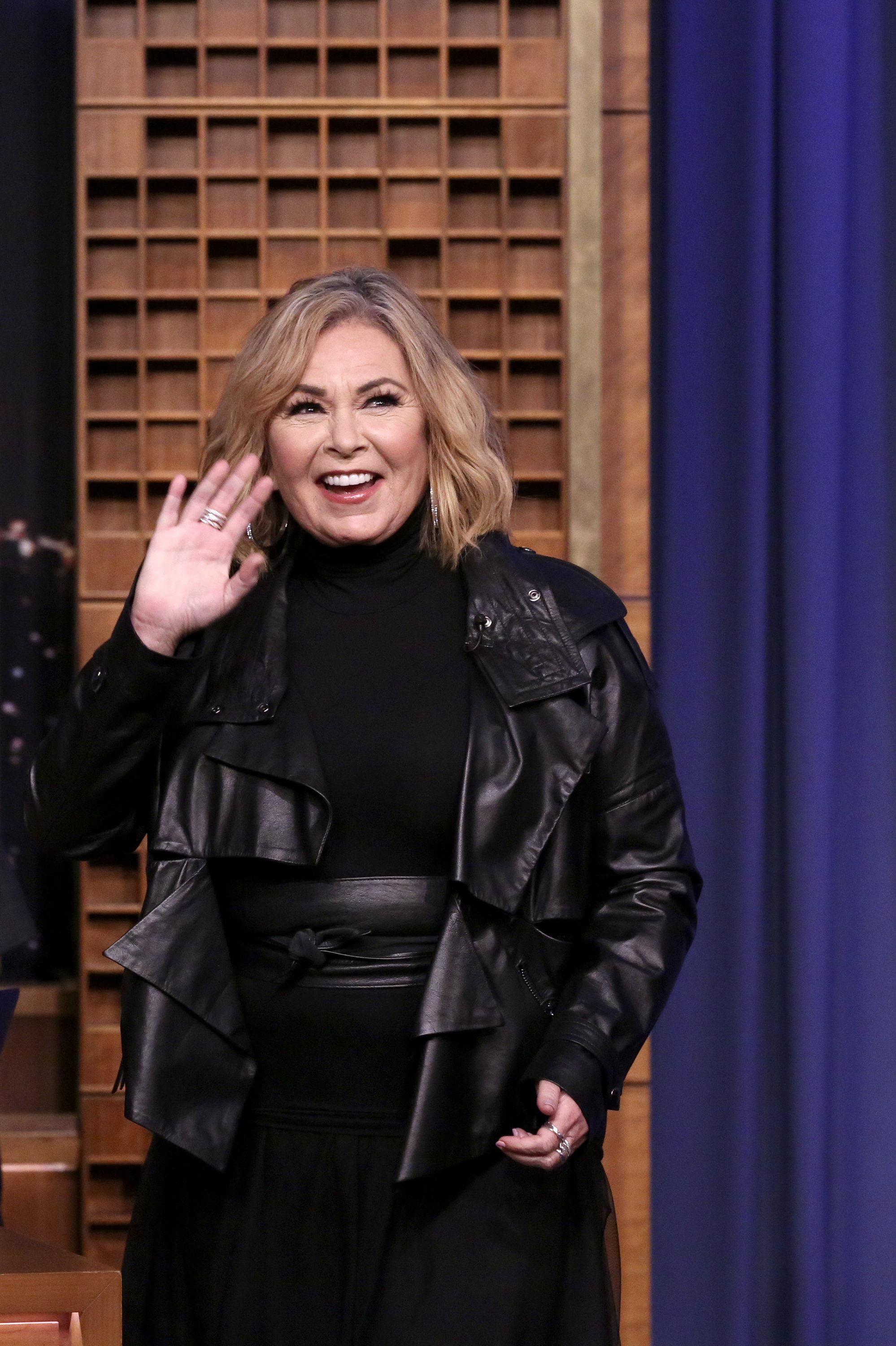 Roseanne Barr on "The Tonight Show Starring Jimmy Fallon" on April 31, 2018 | Source: Getty Images