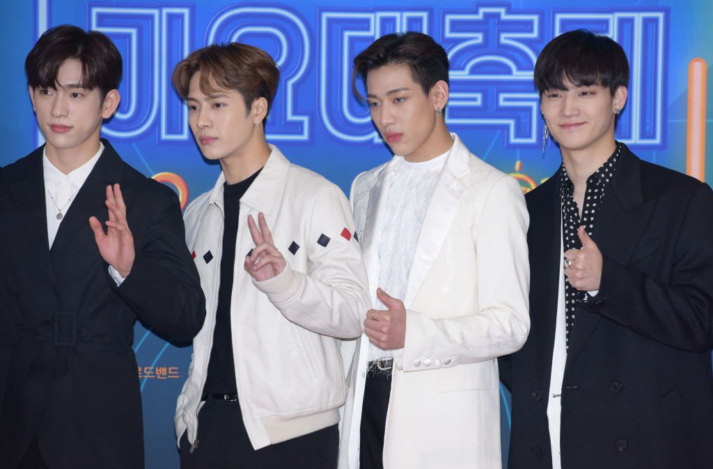 Jinyoung, Jackson, BamBam, JB of GOT7 attend the 2018 KBS Song Festival, December 2018 | Source: Getty Images