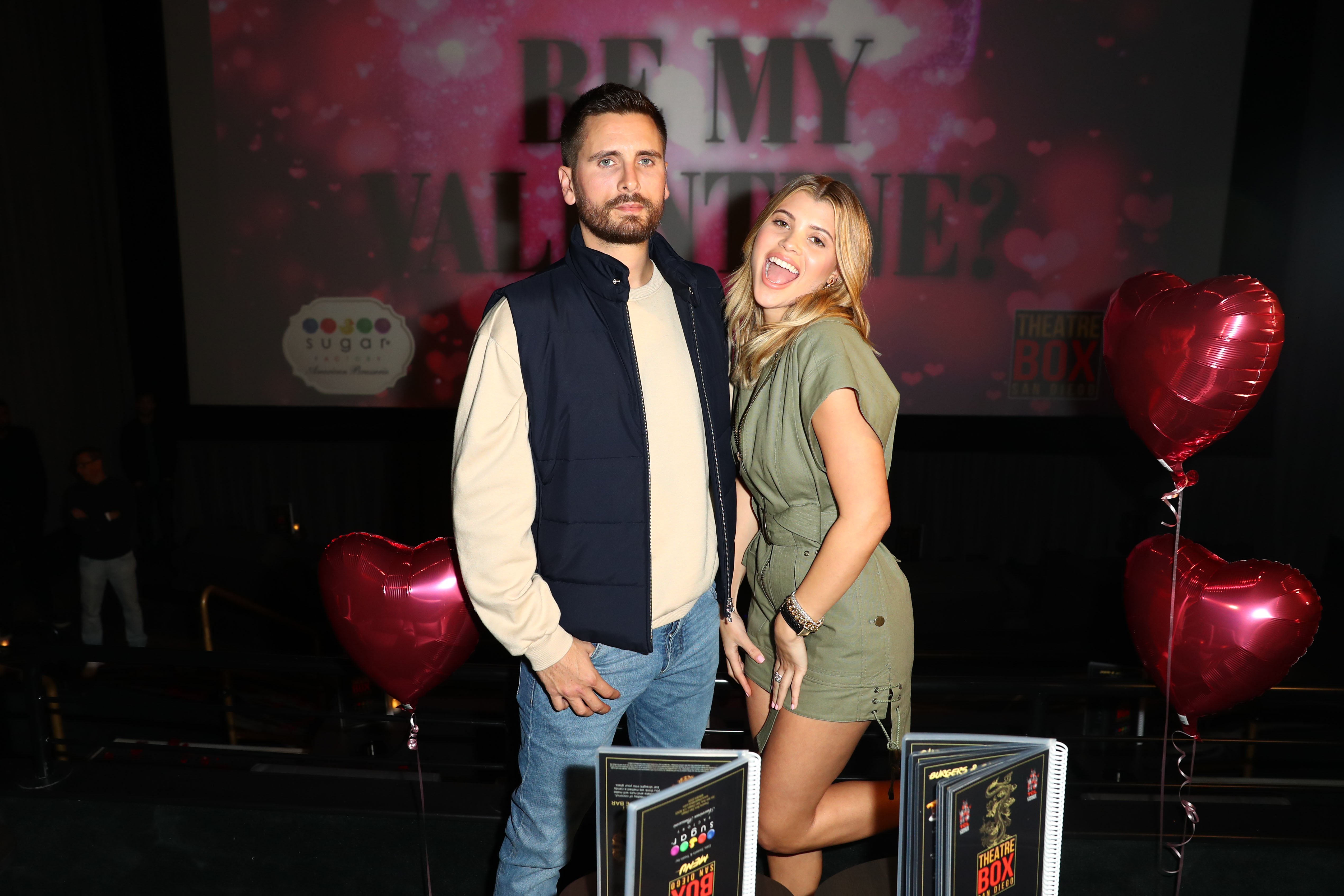 Scott Disick and Sofia Richie celebrate Valentine's Day at San Diego's new Theatre Box® Entertainment Complex on February 14, 2019, in San Diego, California. | Source: Getty Images.