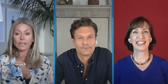 Kelly Ripa, Ryan Seacrest, and Dr. Eileen Kennedy-Moore talk about parenting amid the novel coronavirus on June 22, 2020. | Source: YouTube/LIVEKellyandRyan