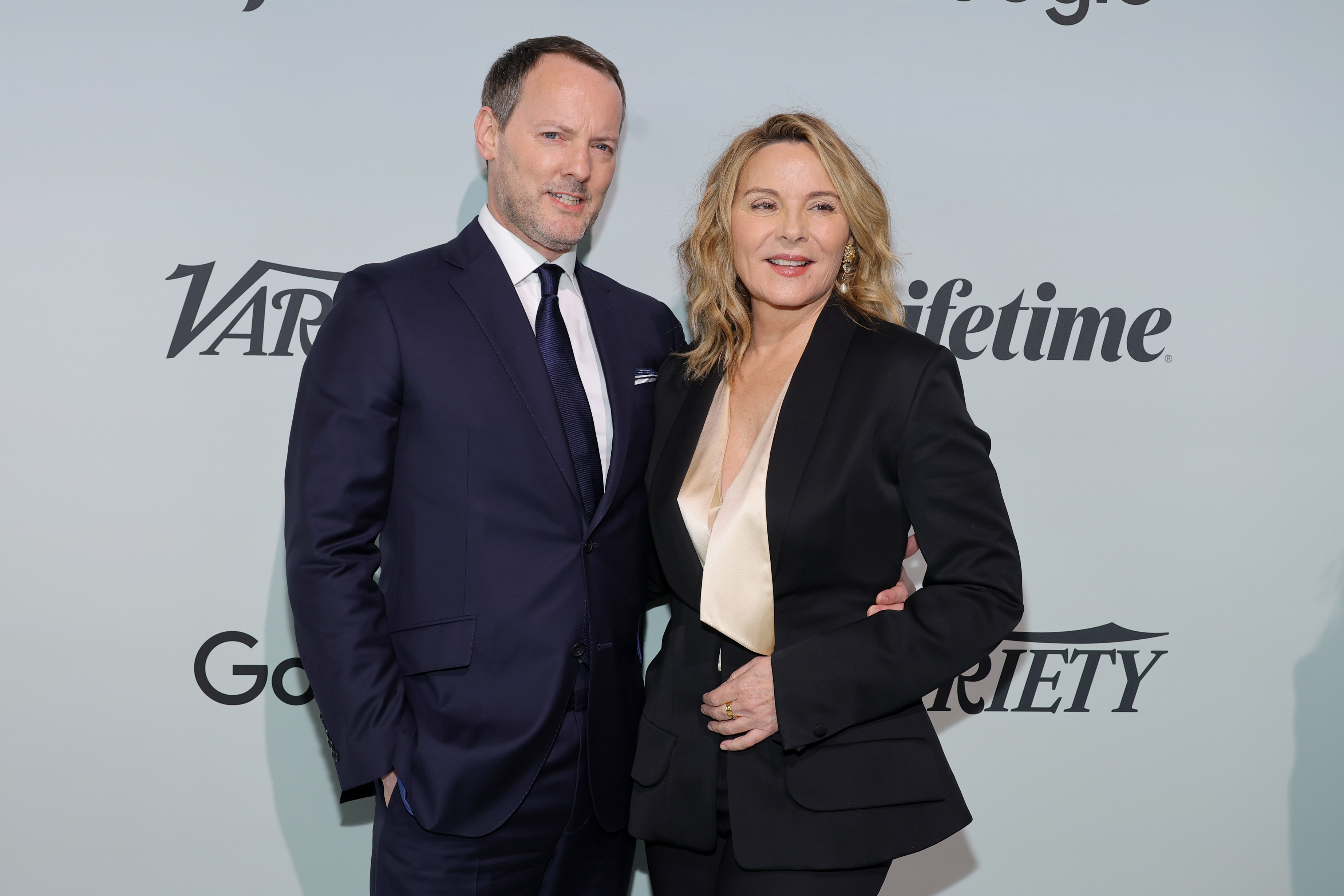 Russell Thomas and Kim Cattrall attend Variety's Power Of Women: New York Event Presented By Lifetime at The Glasshouse on May 5, 2022, in New York City | Source: Getty Images