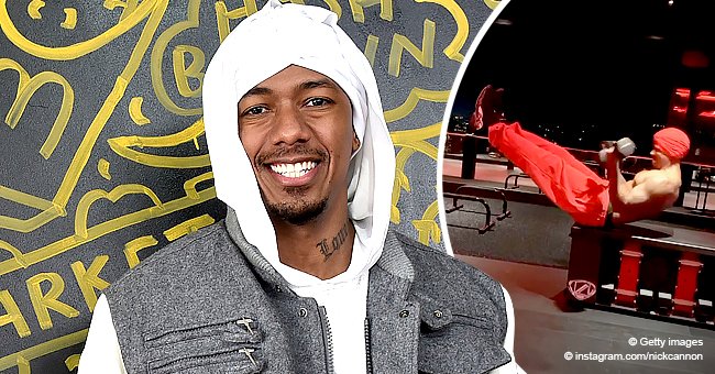 Watch Nick Cannon Power through Tough Workout in a Cool Red Outfit as ...