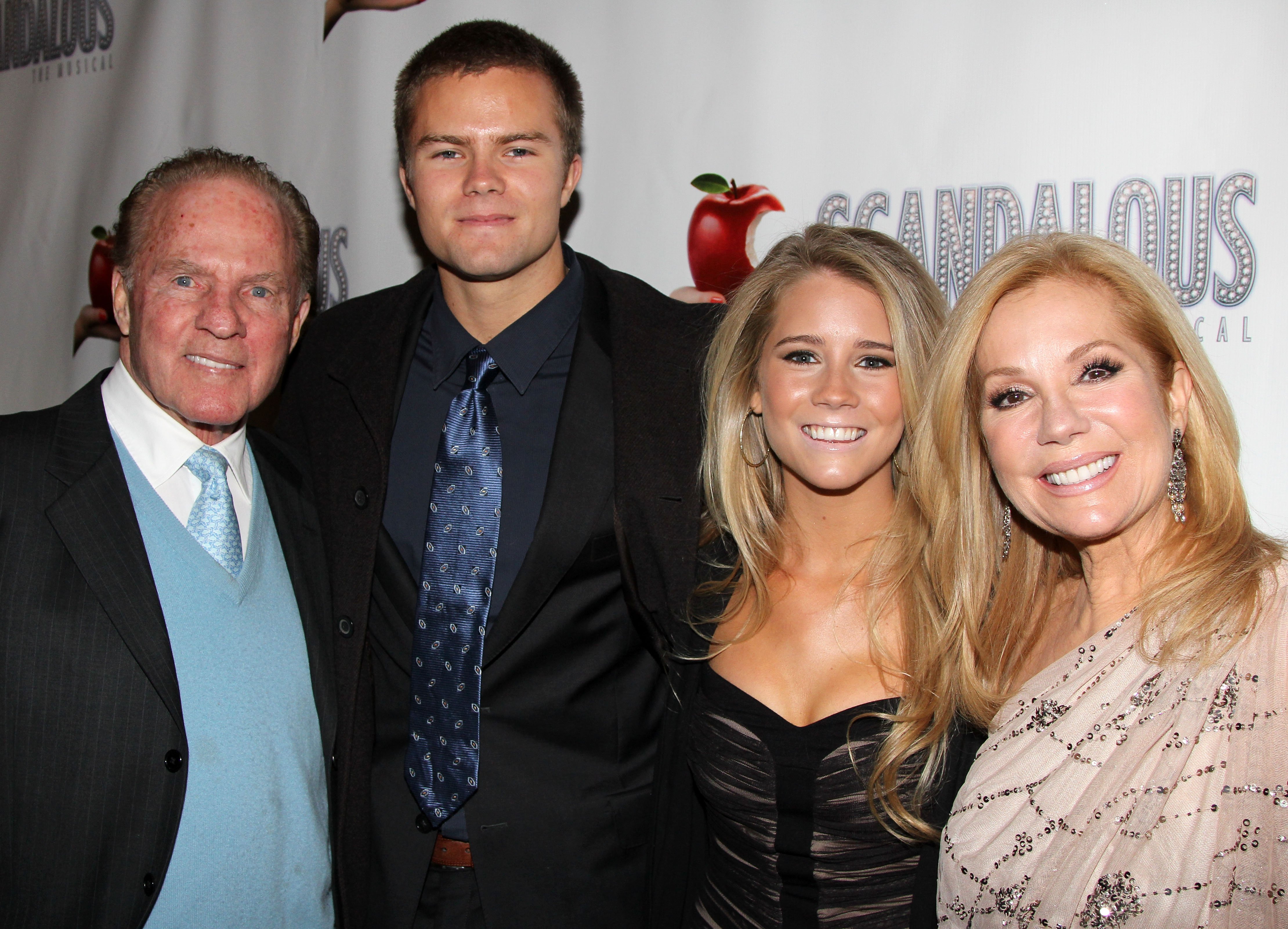 Frank Gifford, Kathie Lee Gifford, Cassidy Gifford and Cody Gifford attends the "Scandalous" Broadway Opening Night at Neil Simon Theatre on November 15, 2012 in New York City. | Source: Getty Images