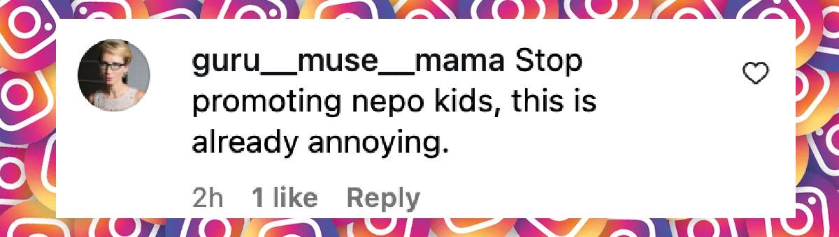 A netizen's comment on Nicole Kidman and Keith Urban's eldest daughter, dated August 7, 2025 | Source: Instagram/nylonmag