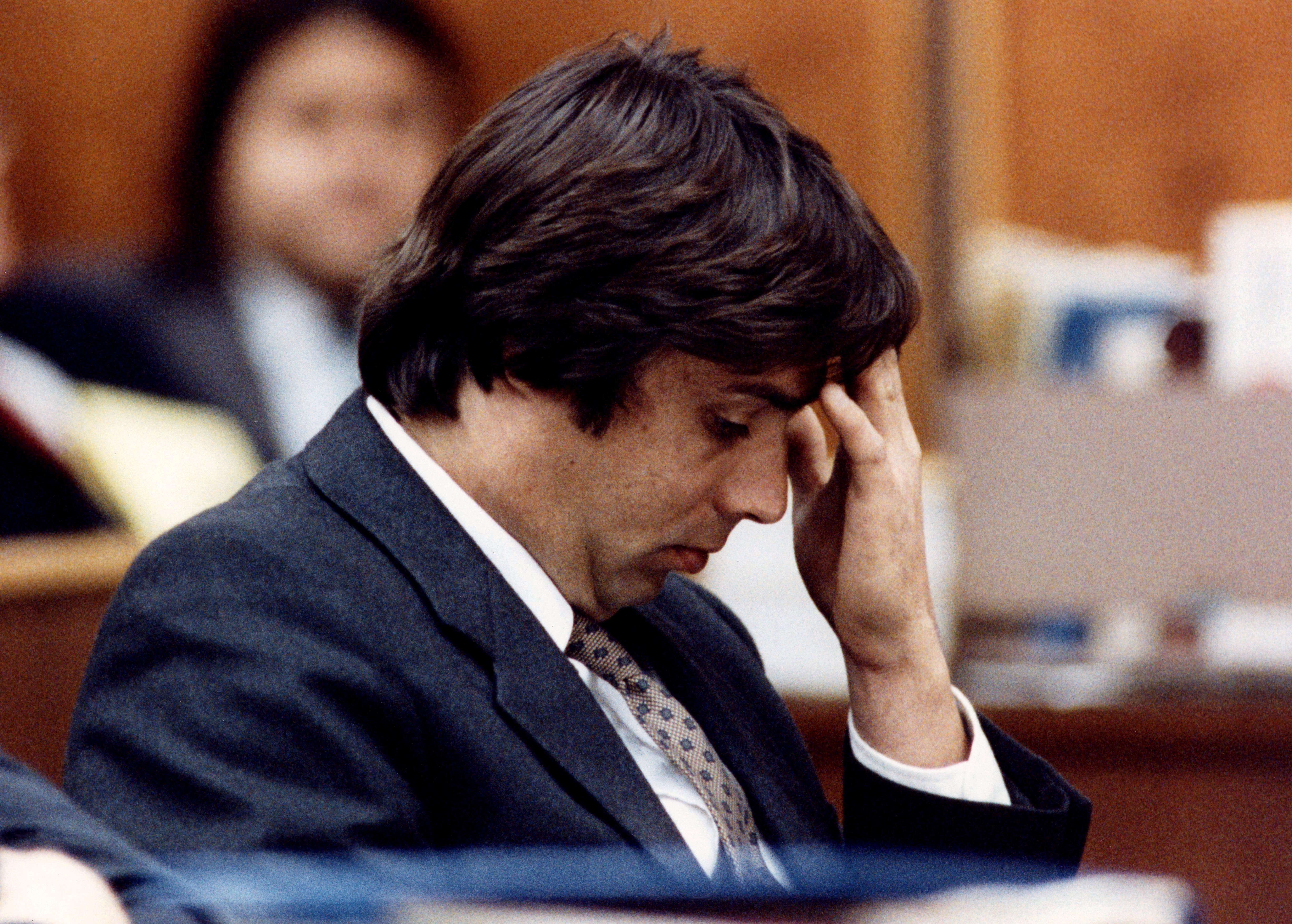Christian Brando on trial for the murder of Dag Drollet, circa 1990 | Source: Getty Images