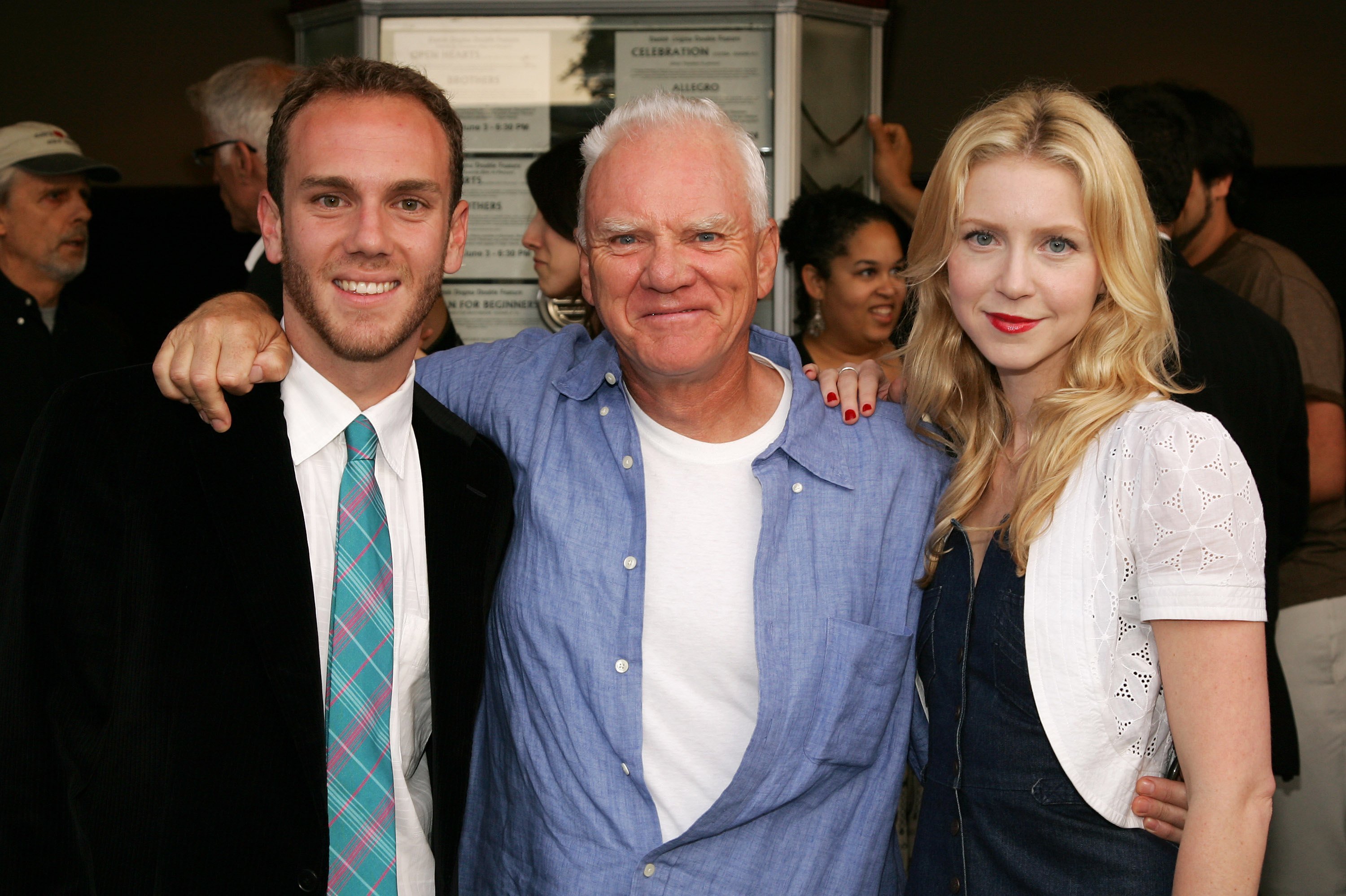 Charlie McDowell, Malcolm McDowell, and Lilly McDowell at the premiere of "Bye Bye Benjamin" on June 5, 2006, in Los Angeles | Source: Getty Images
