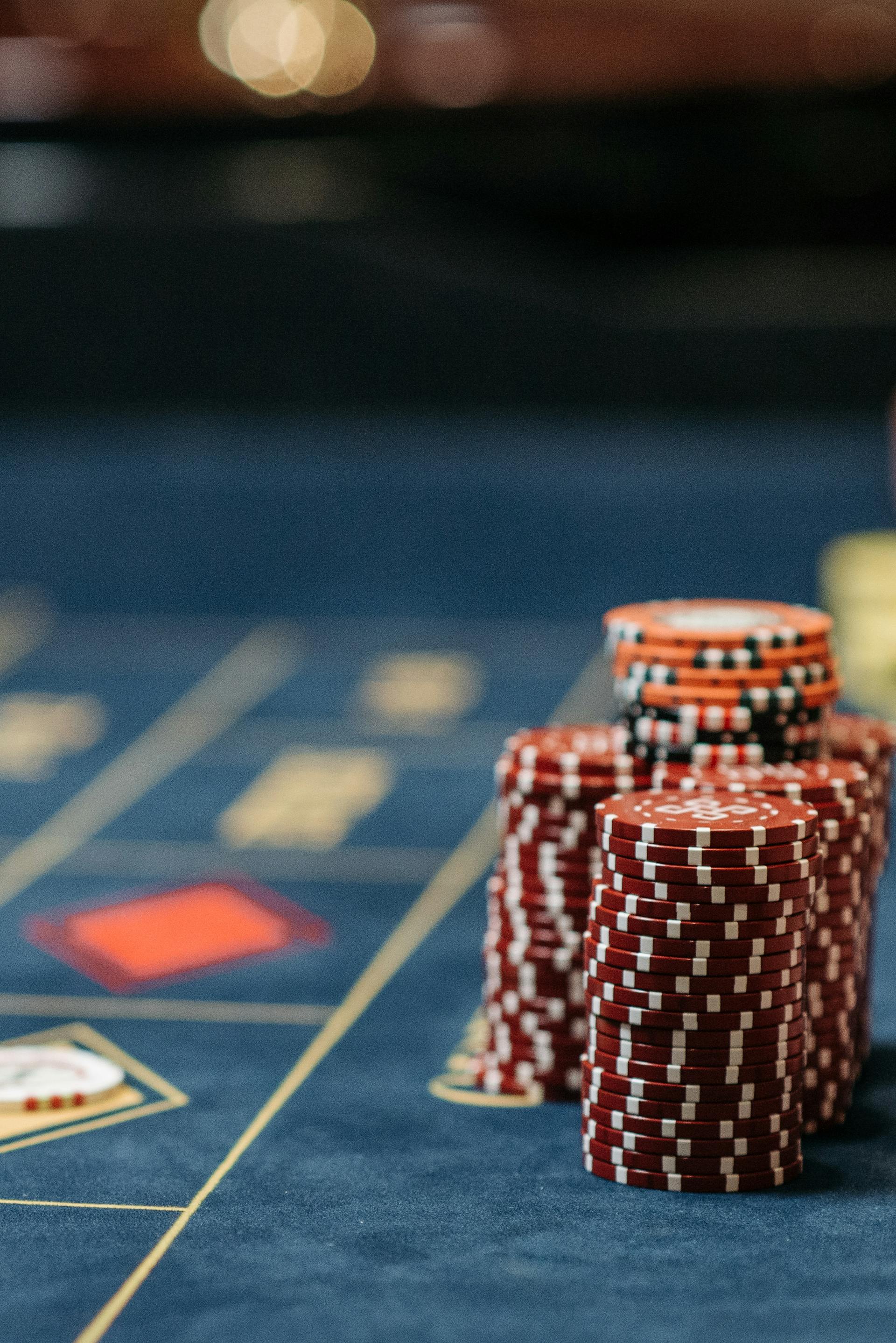 Stacks of poker chips on a table | Source: Pexels