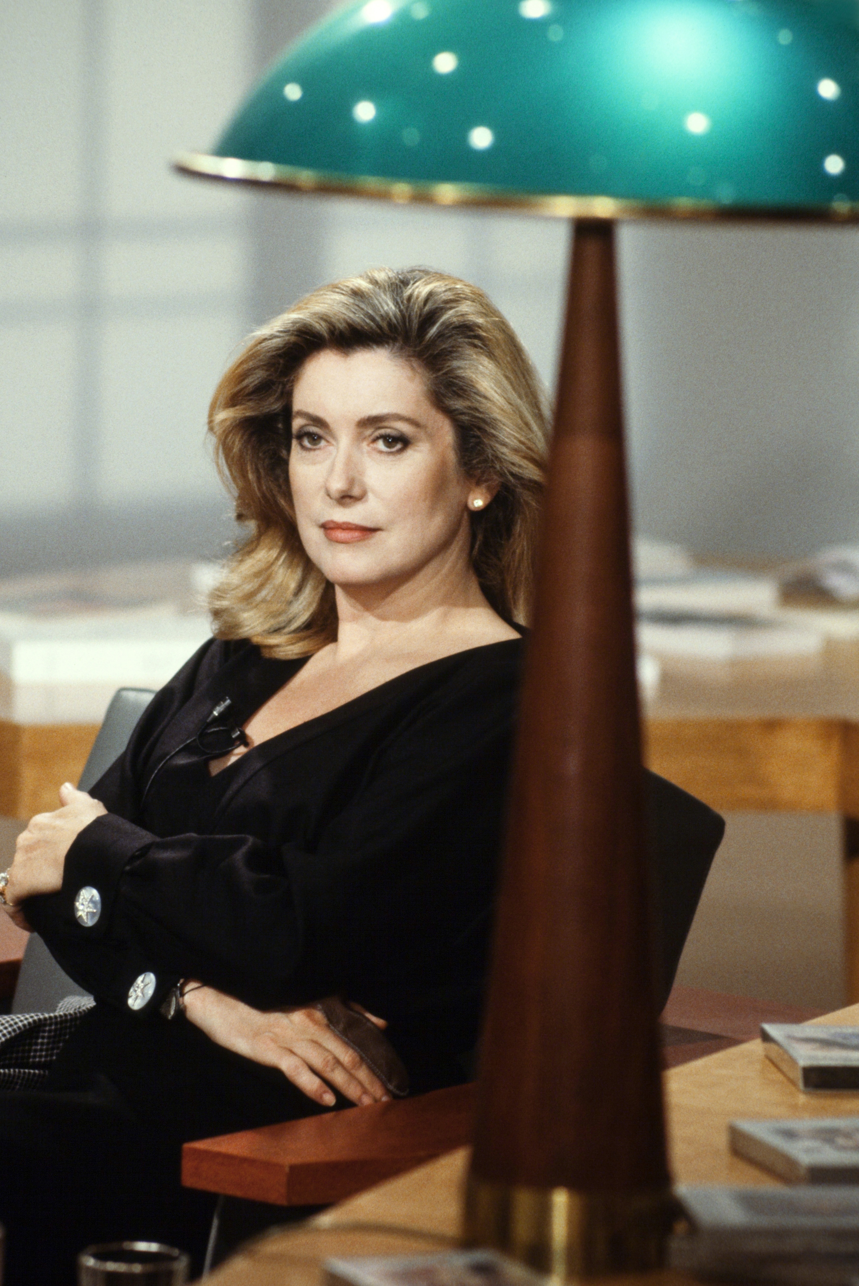 Catherine Deneuve filming "Ex-Libris" in 1989 in Paris, France. | Source: Getty Images