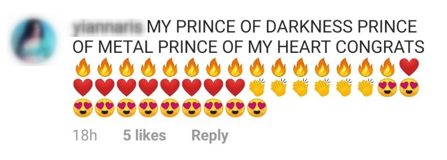 Fan comments underneath Ozzy Osbourne's photo | Photo: Instagram/ ozzyosbourne