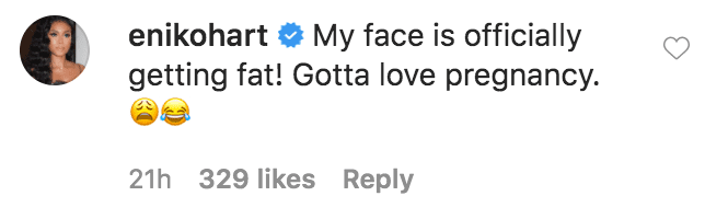 Eniko Hart commented on a photo of herself and her husband Kevin Hart having a virtual interview for Fablectics sportswear| Source: Instagram.com/kevinhart4real