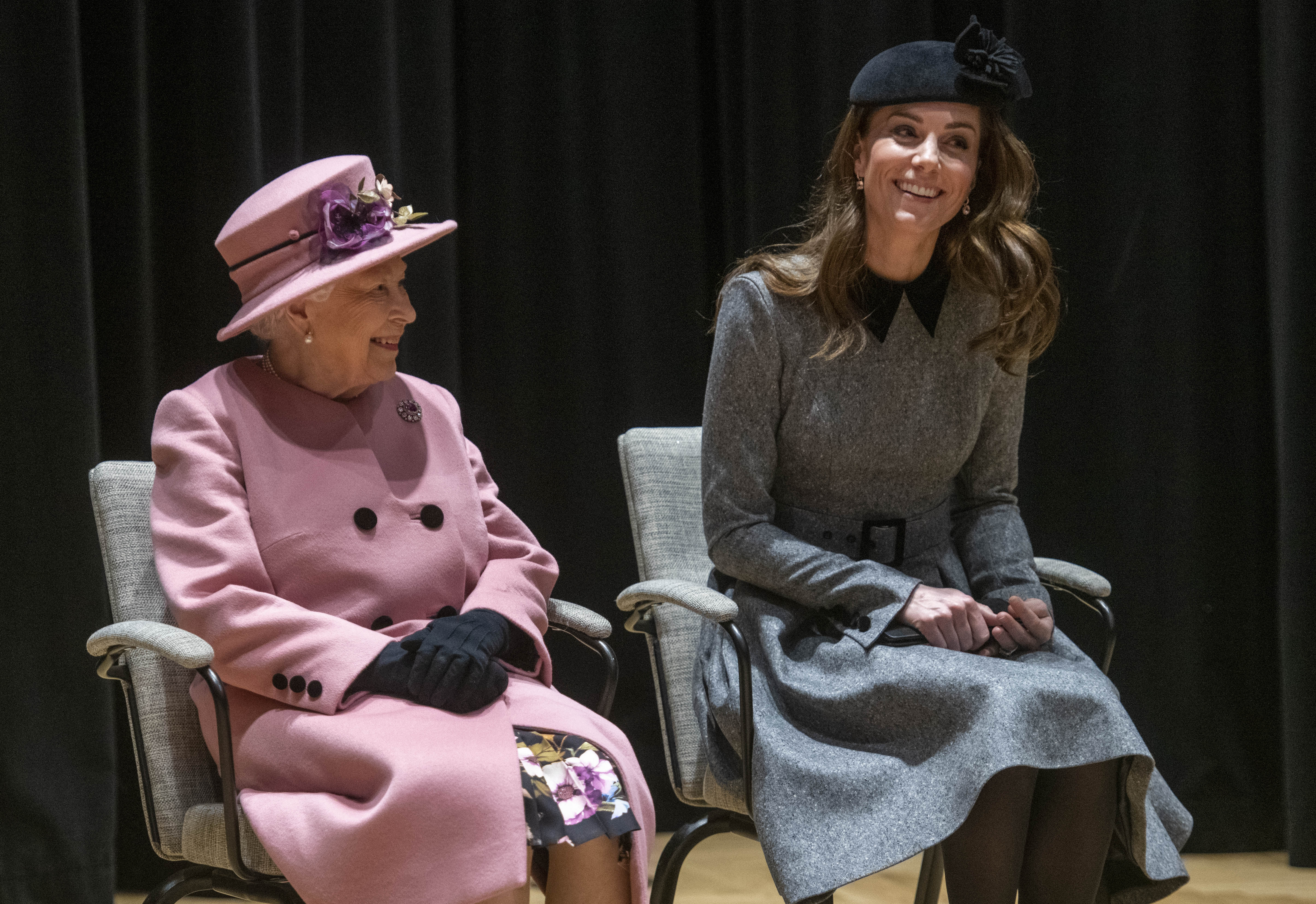 Queen Elizabeth II and Kate Middleton on March 19, 2019, in London, England. | Source: Getty Images